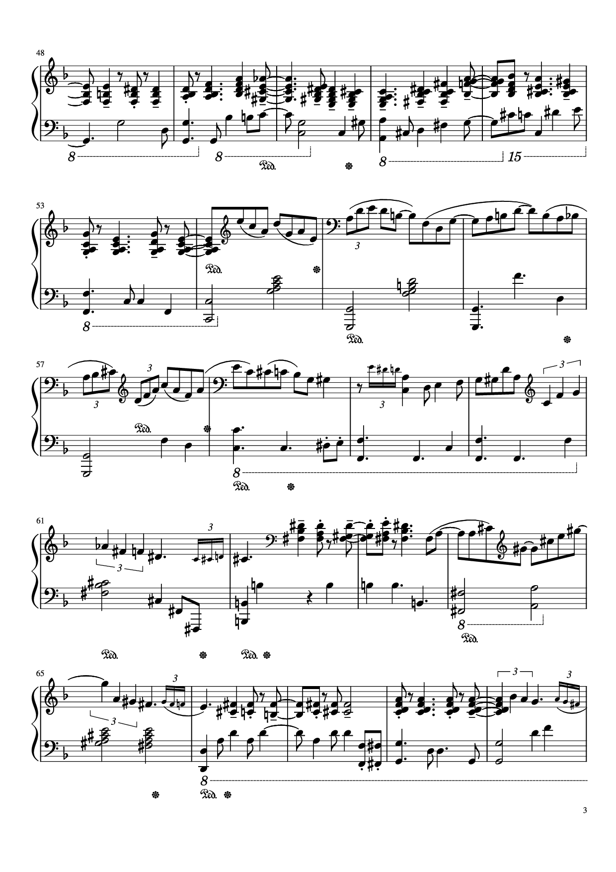 Page 3 of Sheet music PDF Piano The Girl From Ipanema Piano - Variant by : Wayne Wheeler