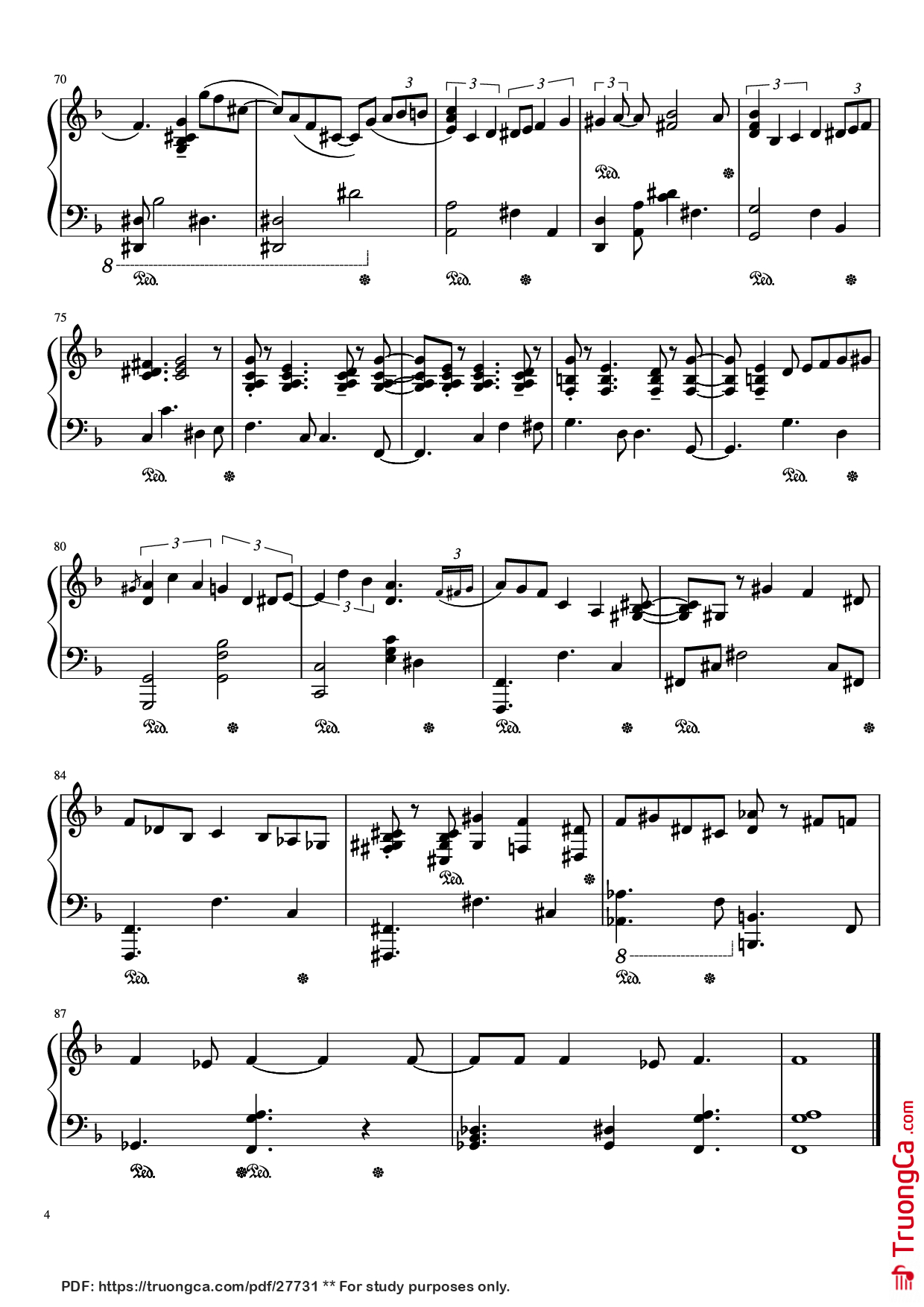 Page 4 of Sheet music PDF Piano The Girl From Ipanema Piano - Variant by : Wayne Wheeler