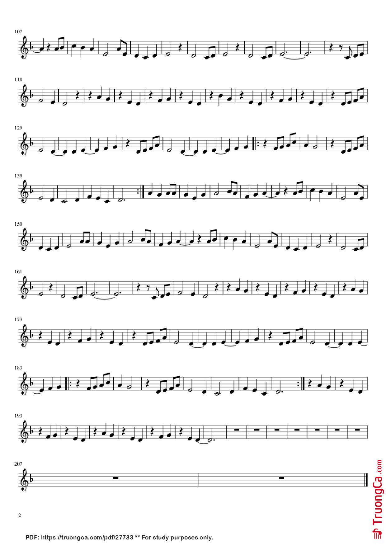 Page 2 of Sheet music PDF Piano Hijo de la Luna Piano - Mecano Arr. Aidé D. A