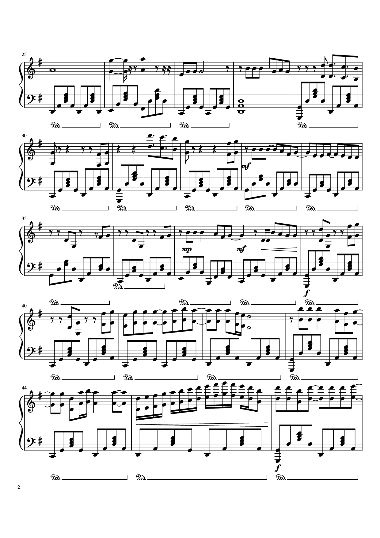 Page 2 of Sheet music PDF Piano When you Say Nothing At All Piano - Undefined