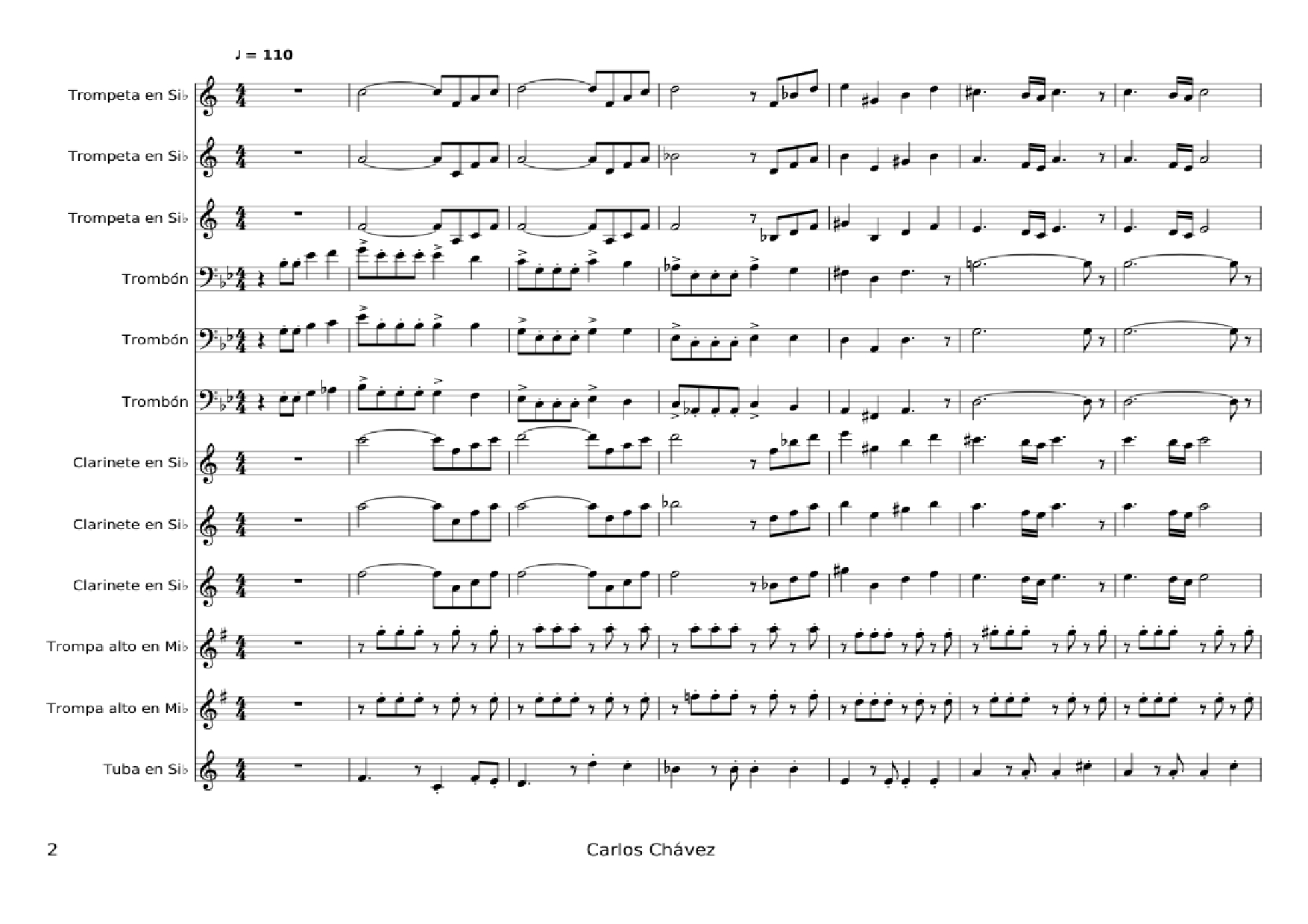 Page 2 of Sheet music PDF Costumbres - Undefined