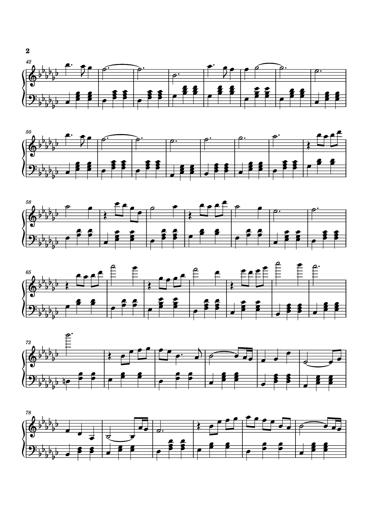Page 2 of Sheet music PDF Piano Ofelia Piano - Juan Arenosa