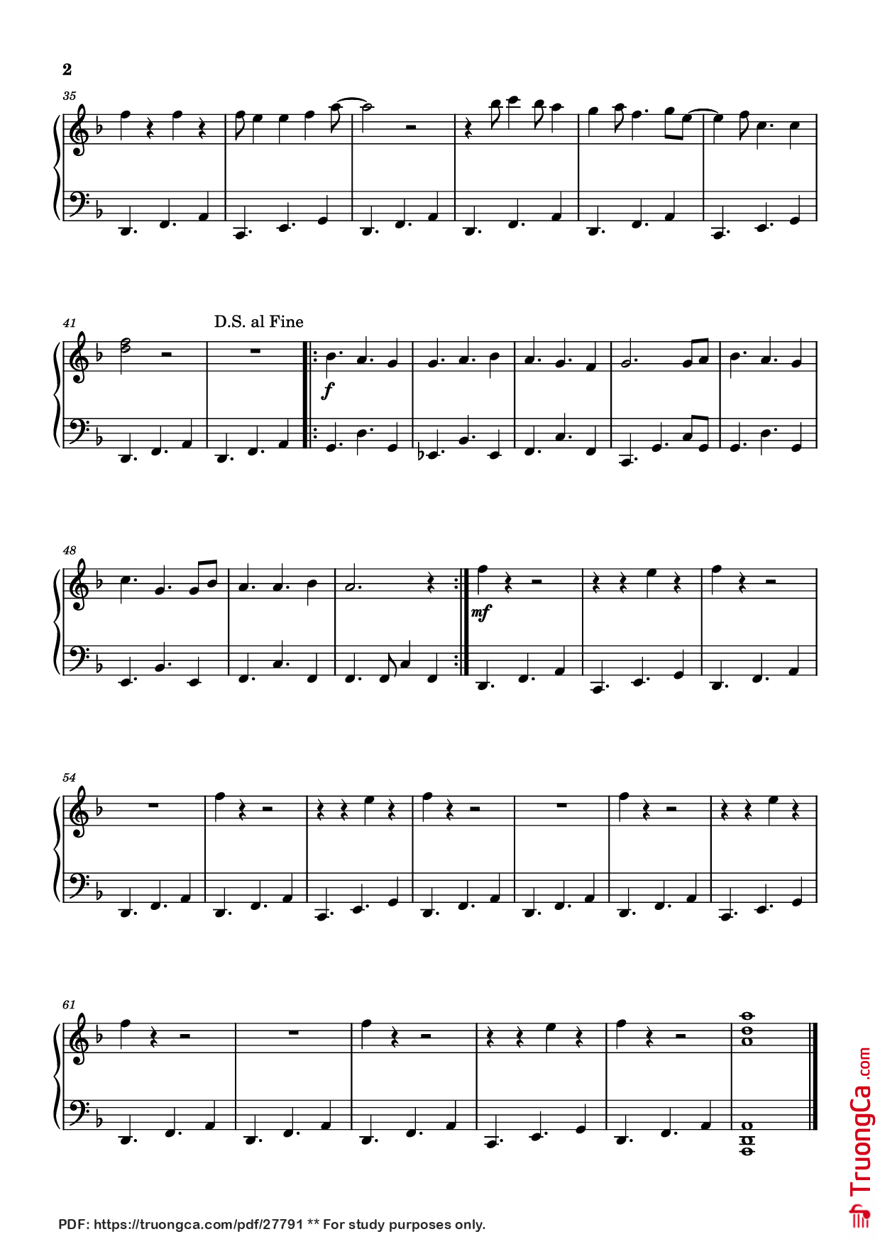 Page 2 of Sheet music PDF Piano La Isla Bonita Piano - Gesulia3