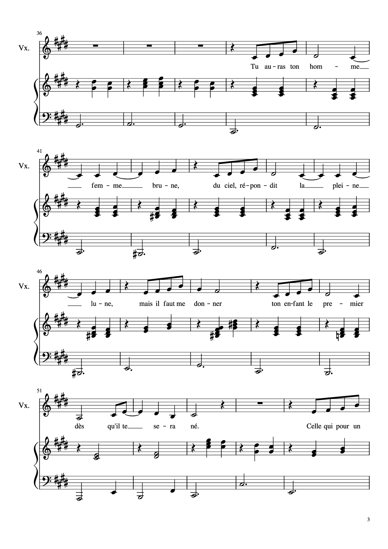 Page 3 of Sheet music PDF Piano Dis-moi Lune d