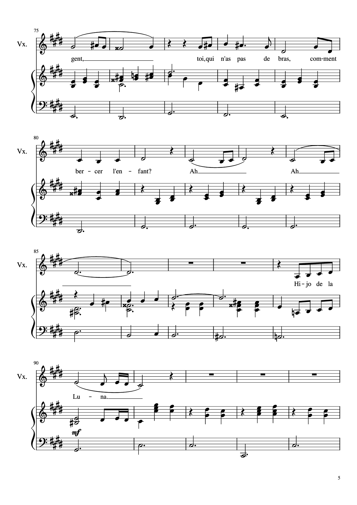 Page 5 of Sheet music PDF Piano Dis-moi Lune d