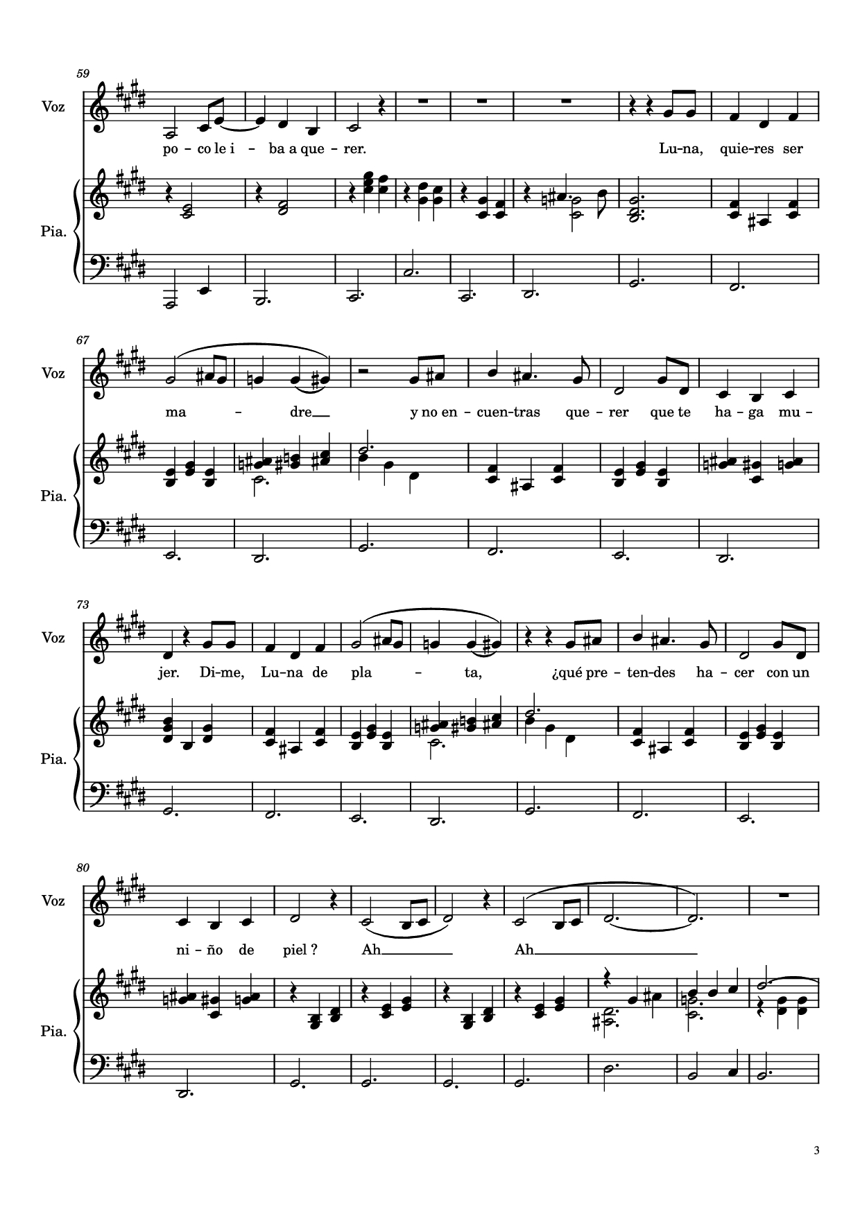 Page 3 of Sheet music PDF Piano Hijo de la Luna Piano - Undefined