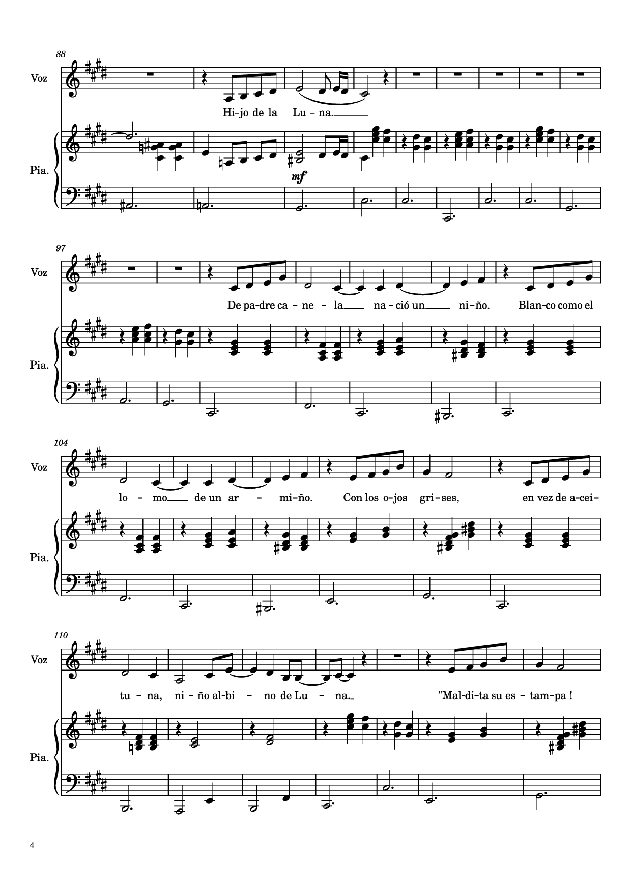 Page 4 of Sheet music PDF Piano Hijo de la Luna Piano - Undefined