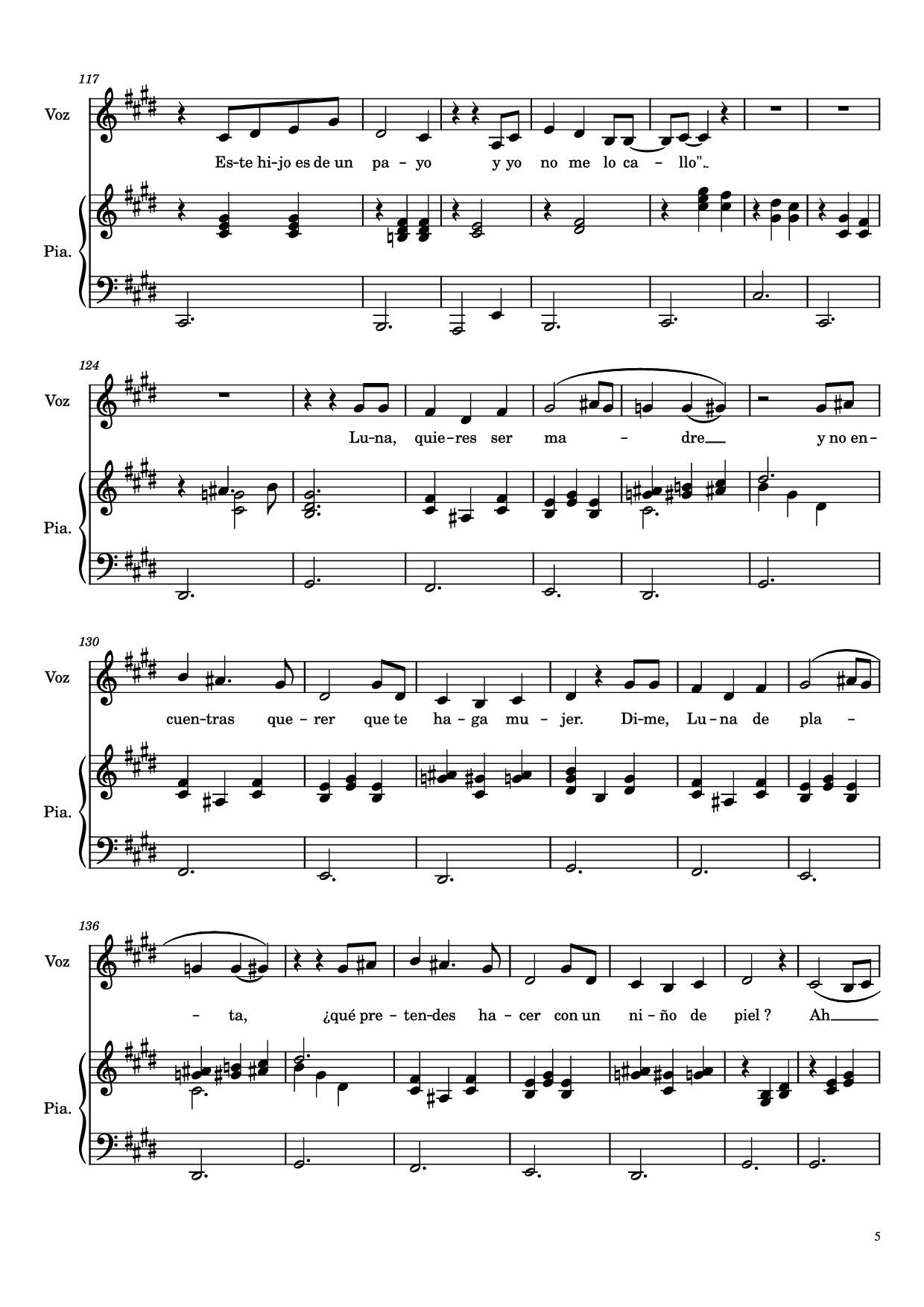 Page 5 of Sheet music PDF Piano Hijo de la Luna Piano - Undefined