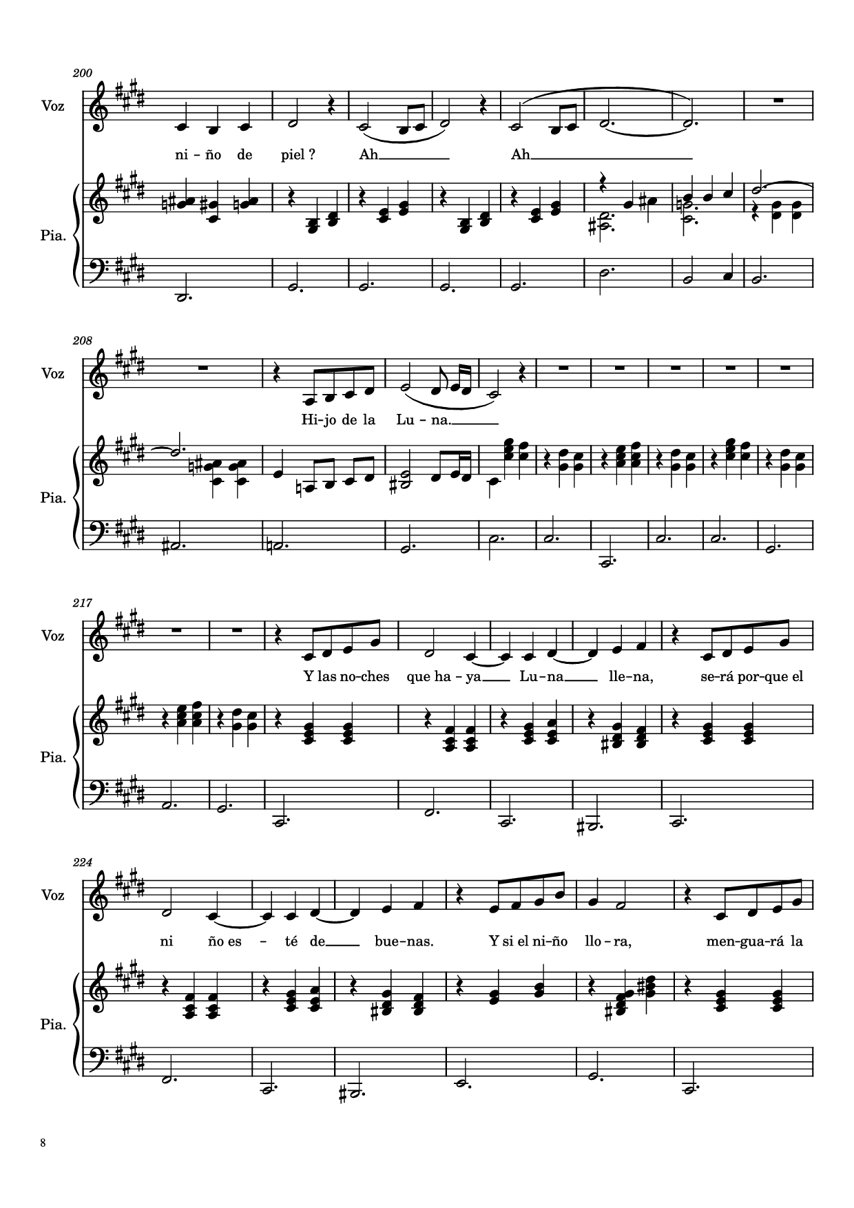 Page 8 of Sheet music PDF Piano Hijo de la Luna Piano - Undefined