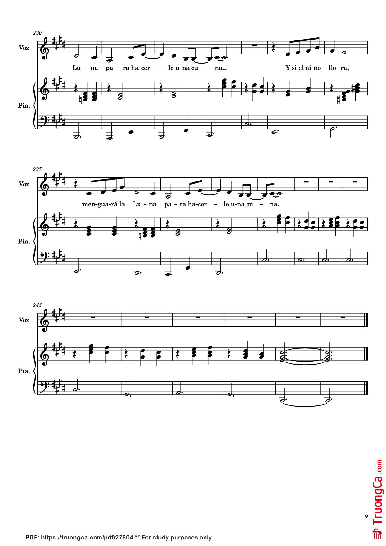 Page 9 of Sheet music PDF Piano Hijo de la Luna Piano - Undefined