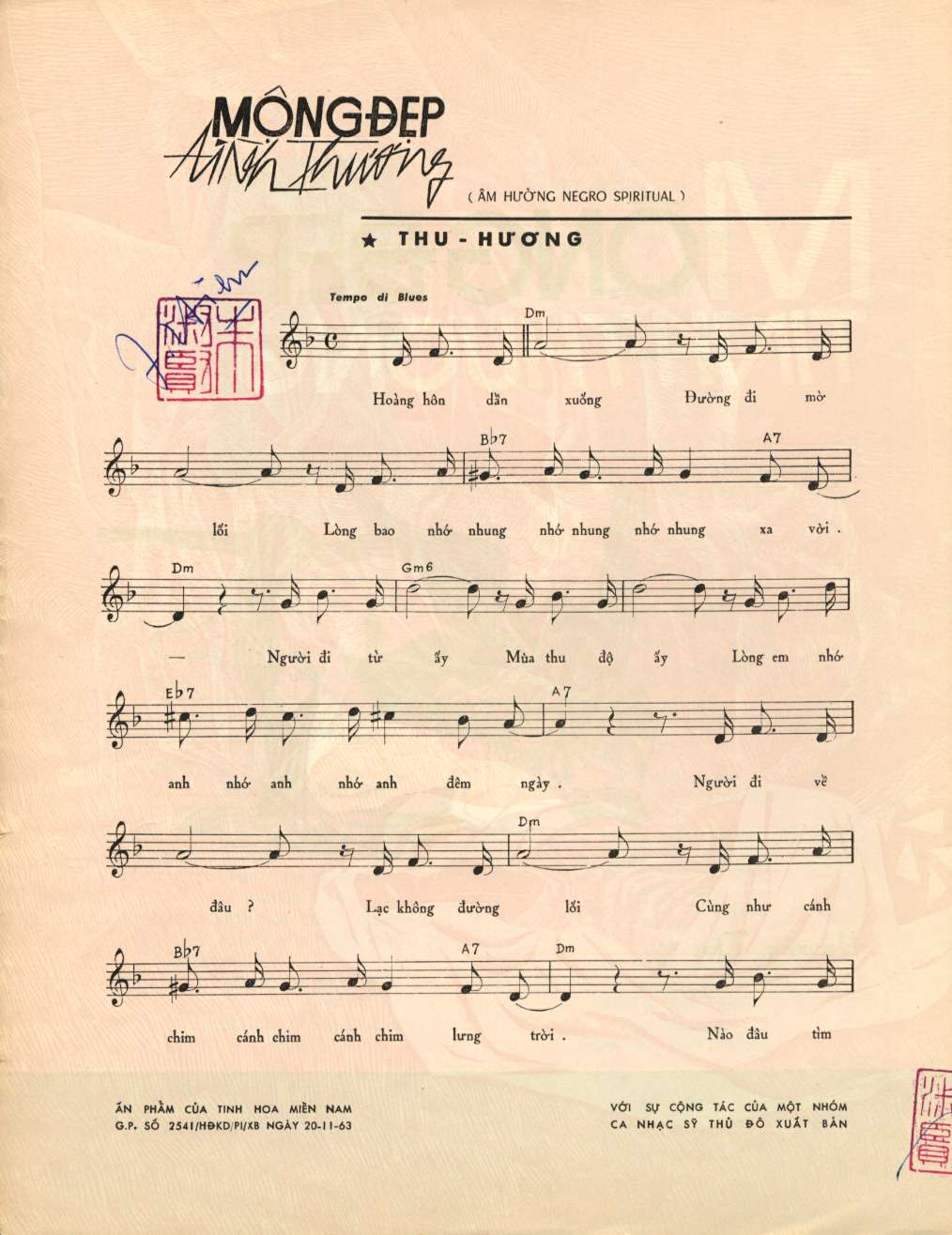 Page 2 of Sheet music PDF Mộng đẹp tình thương - Thu Hương