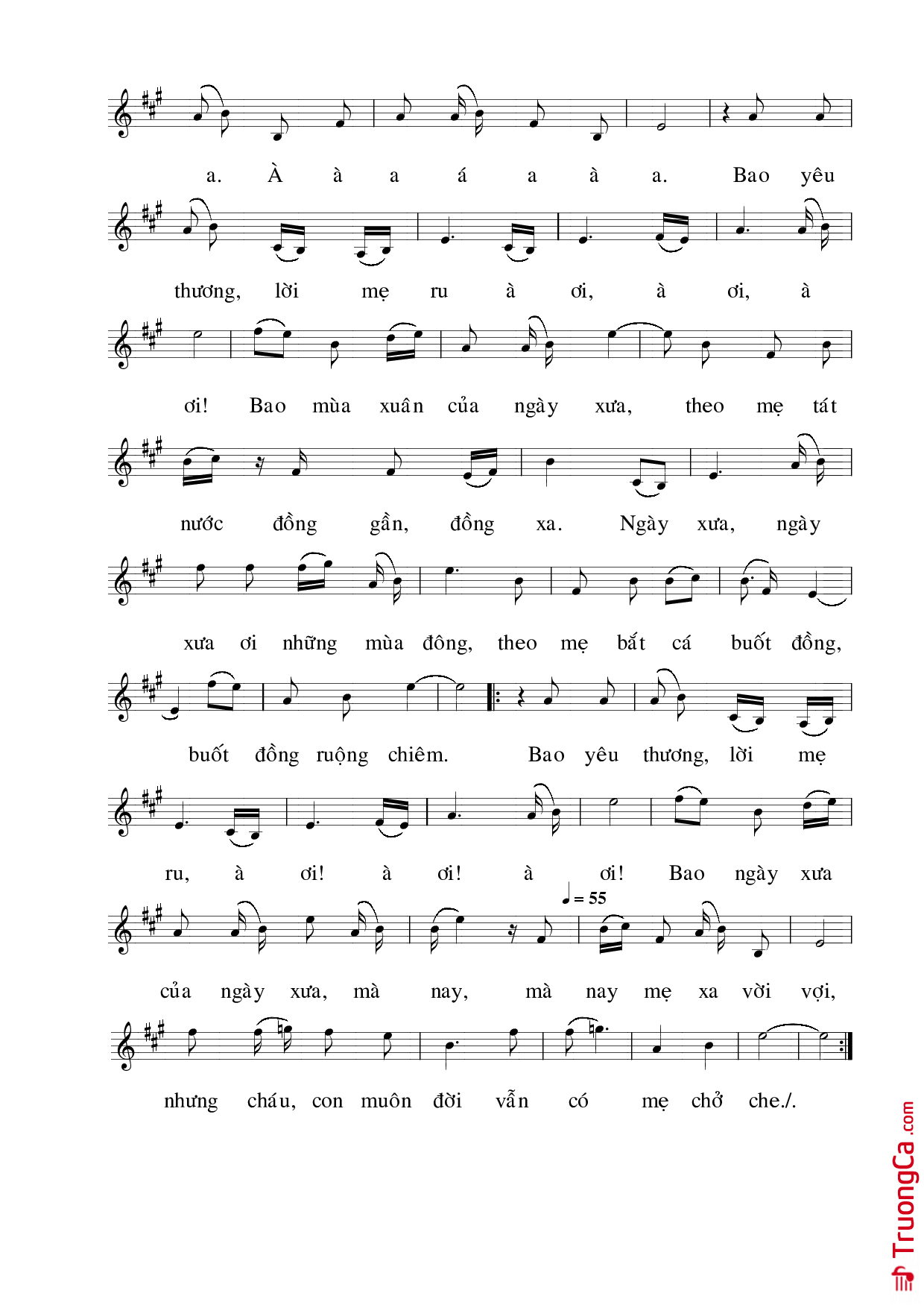 Page 2 of Sheet music PDF Thăm mẹ chiều quê - Nguyễn Văn Chính