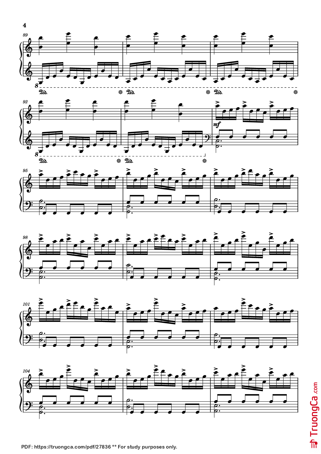 Page 4 of Sheet music PDF Piano Interstellar Piano - Композитор / аранжировщик
