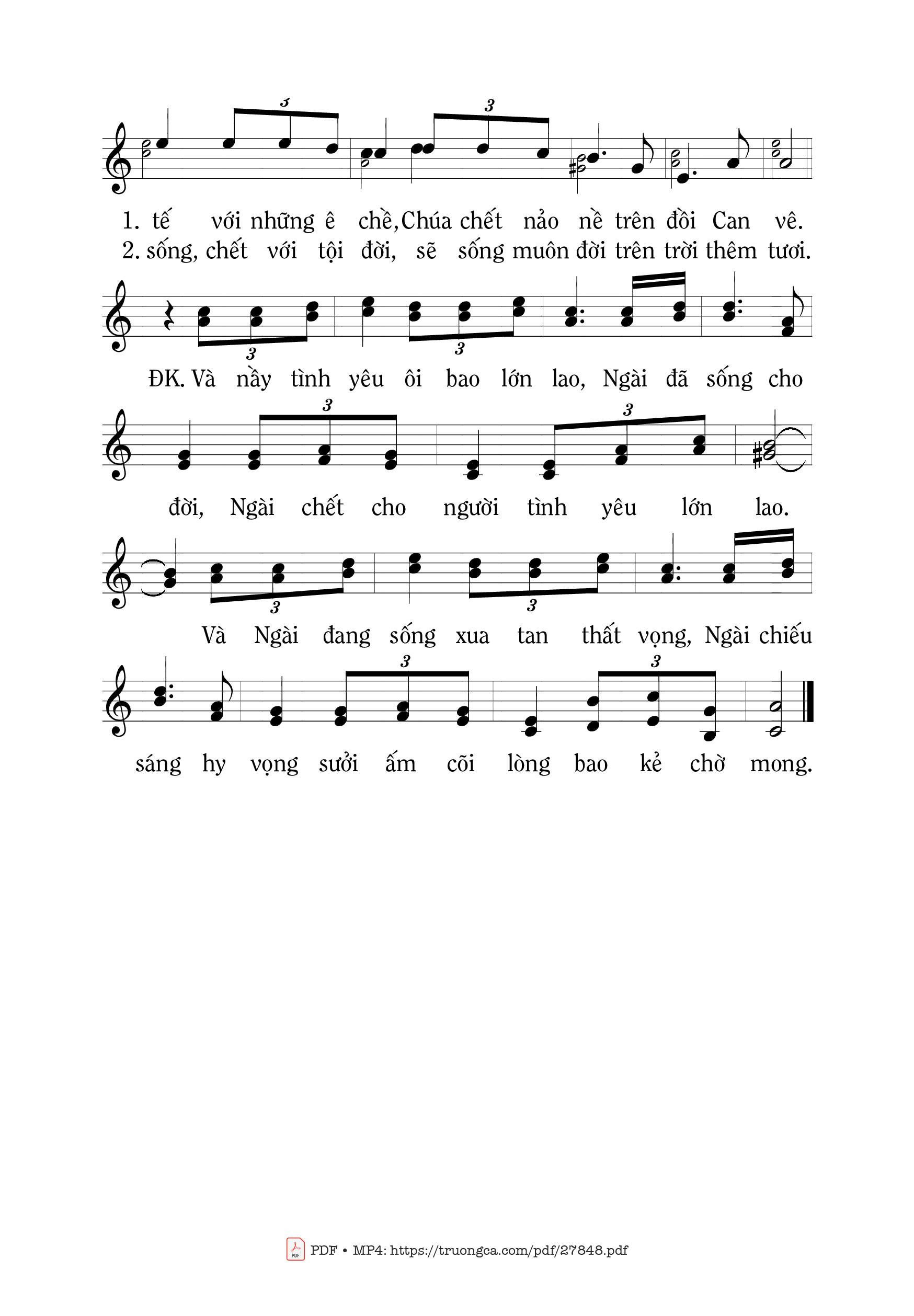 Page 2 of Sheet music PDF Yêu Cho Đến Cùng - Mi Trầm