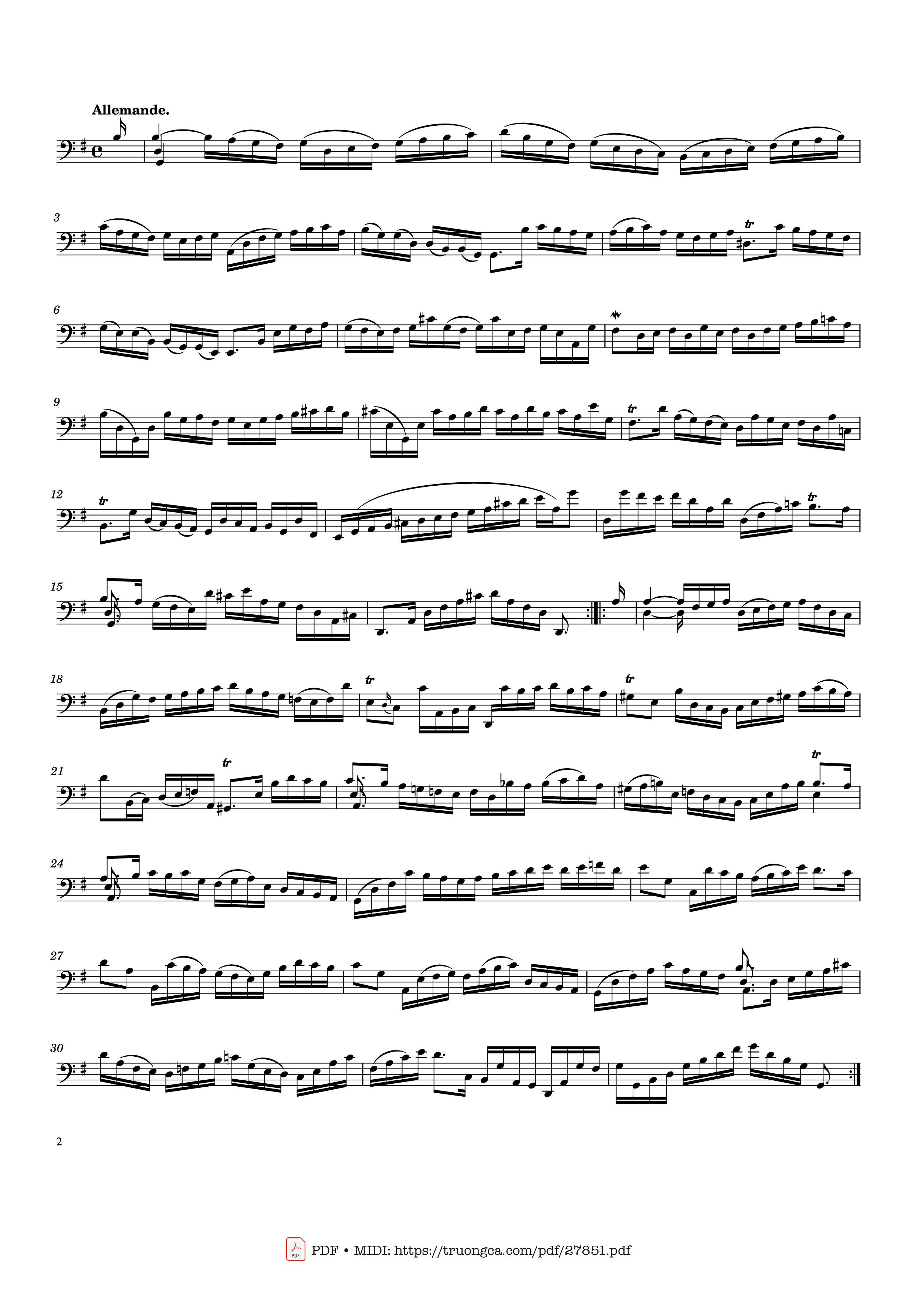 Page 2 of Sheet music PDF Bach Cello Suite No. 1 - Johann Sebastian Bach
