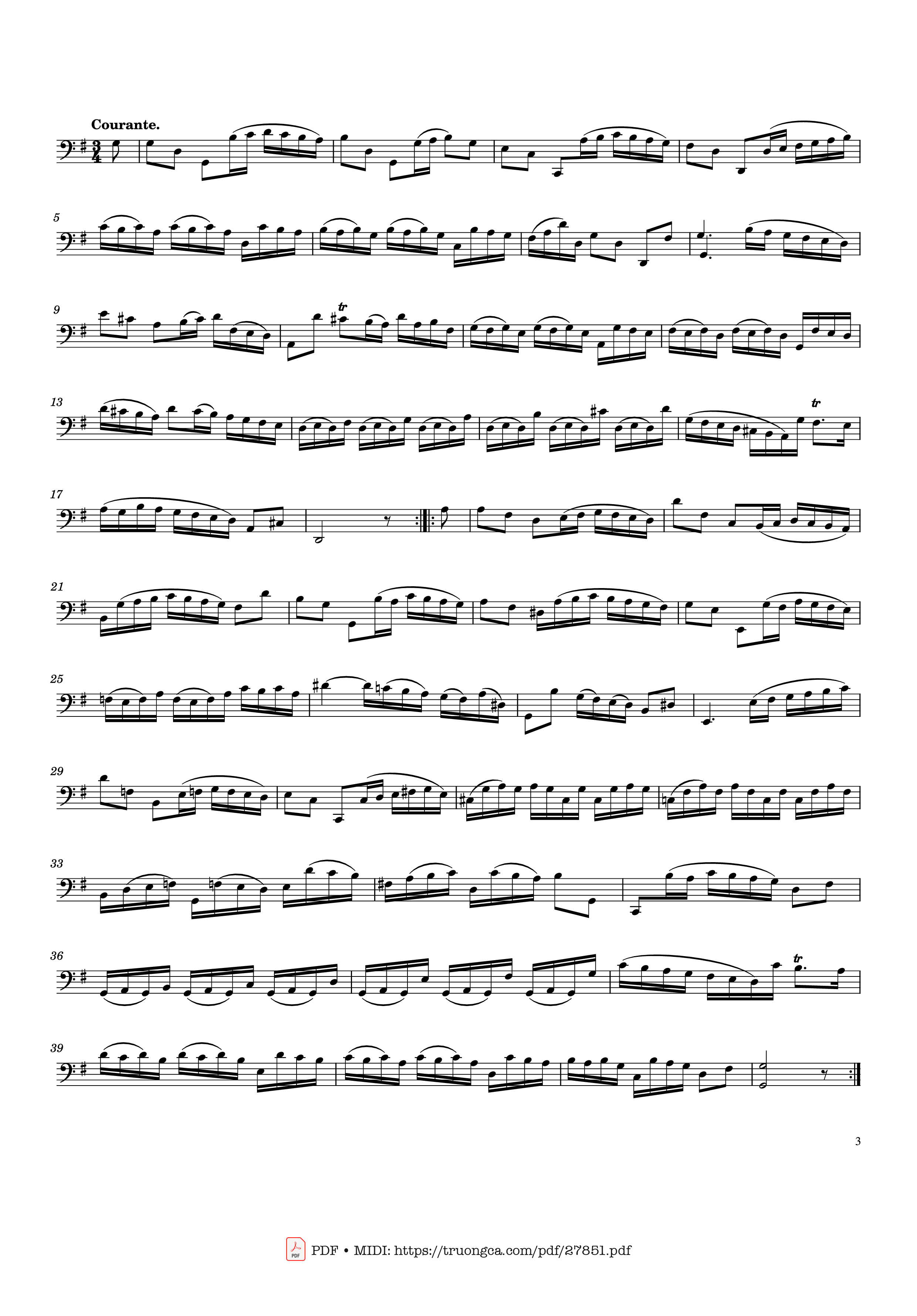 Page 3 of Sheet music PDF Bach Cello Suite No. 1 - Johann Sebastian Bach