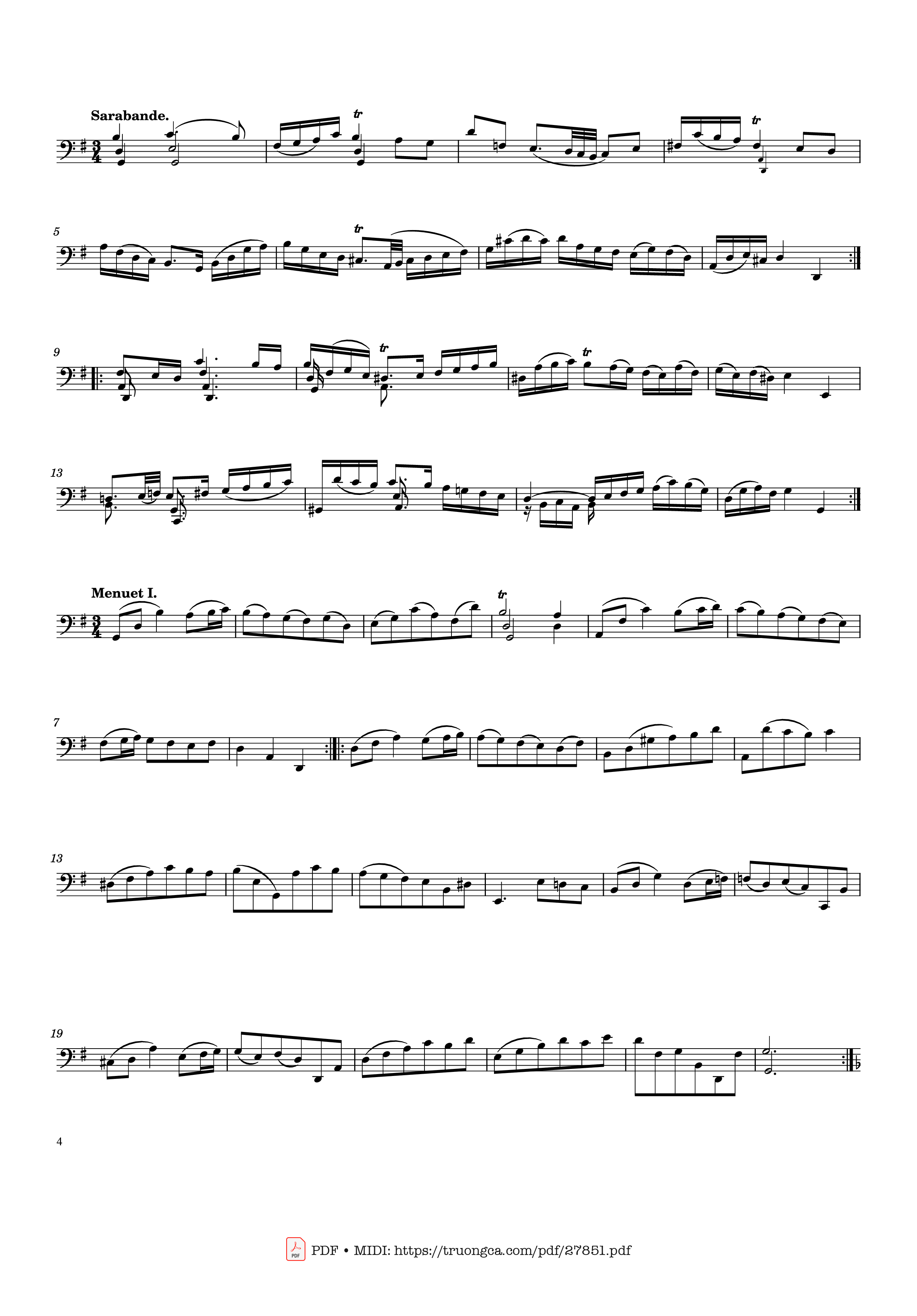 Page 4 of Sheet music PDF Bach Cello Suite No. 1 - Johann Sebastian Bach