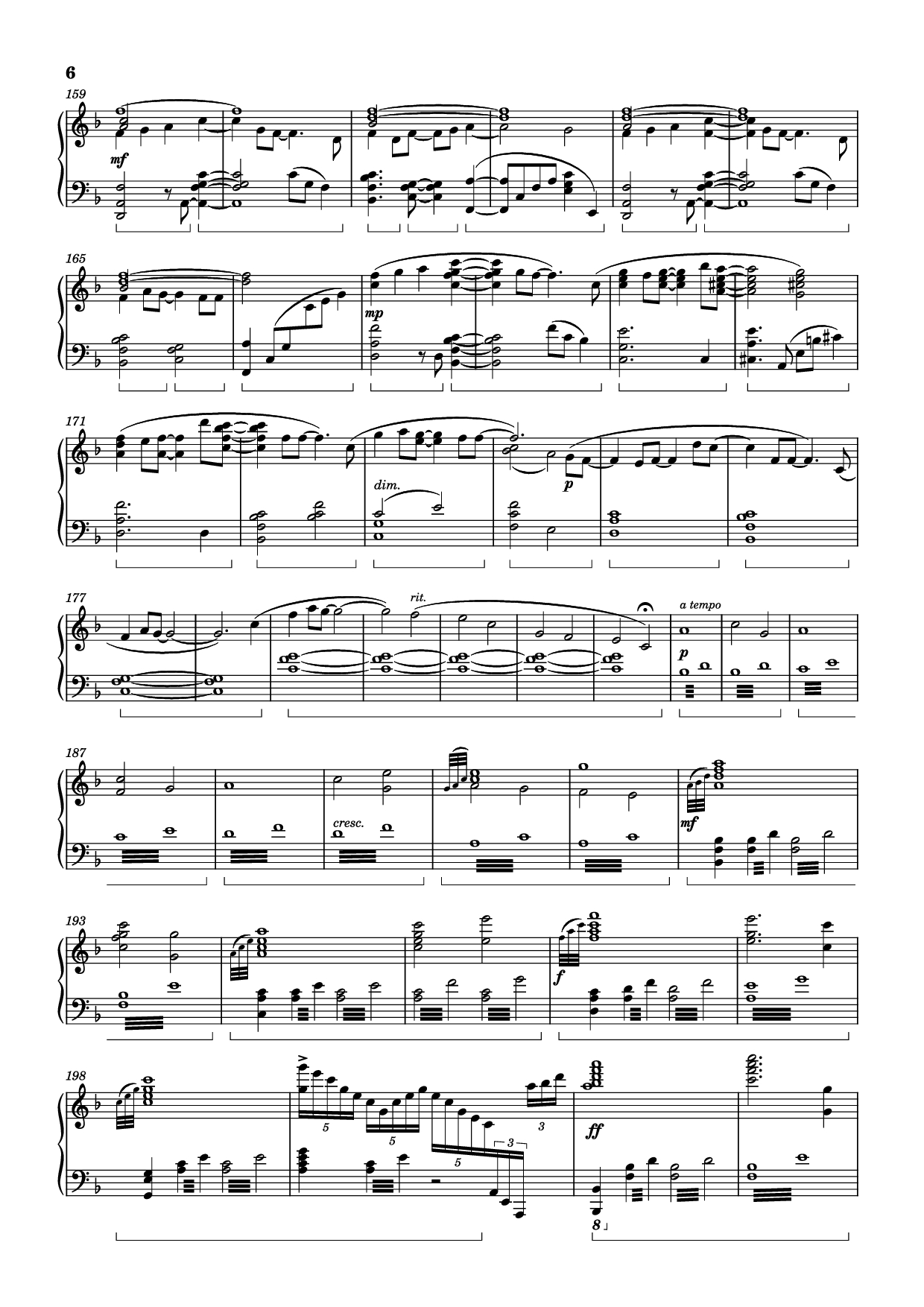 Page 6 of Sheet music PDF Piano Sincerely Piano - Original Artist: TRUE