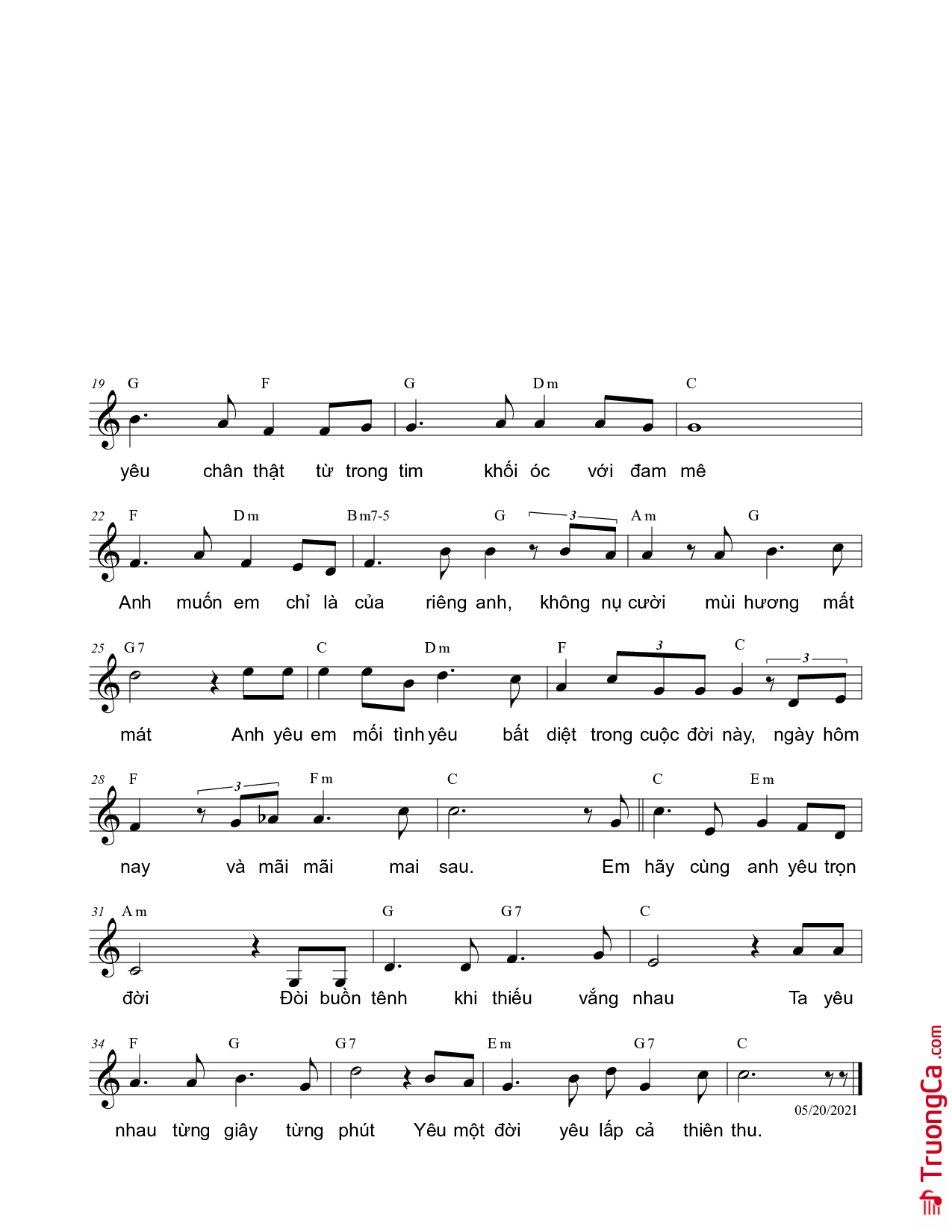 Page 2 of Sheet music PDF Anh muốn - Nguyên Bích