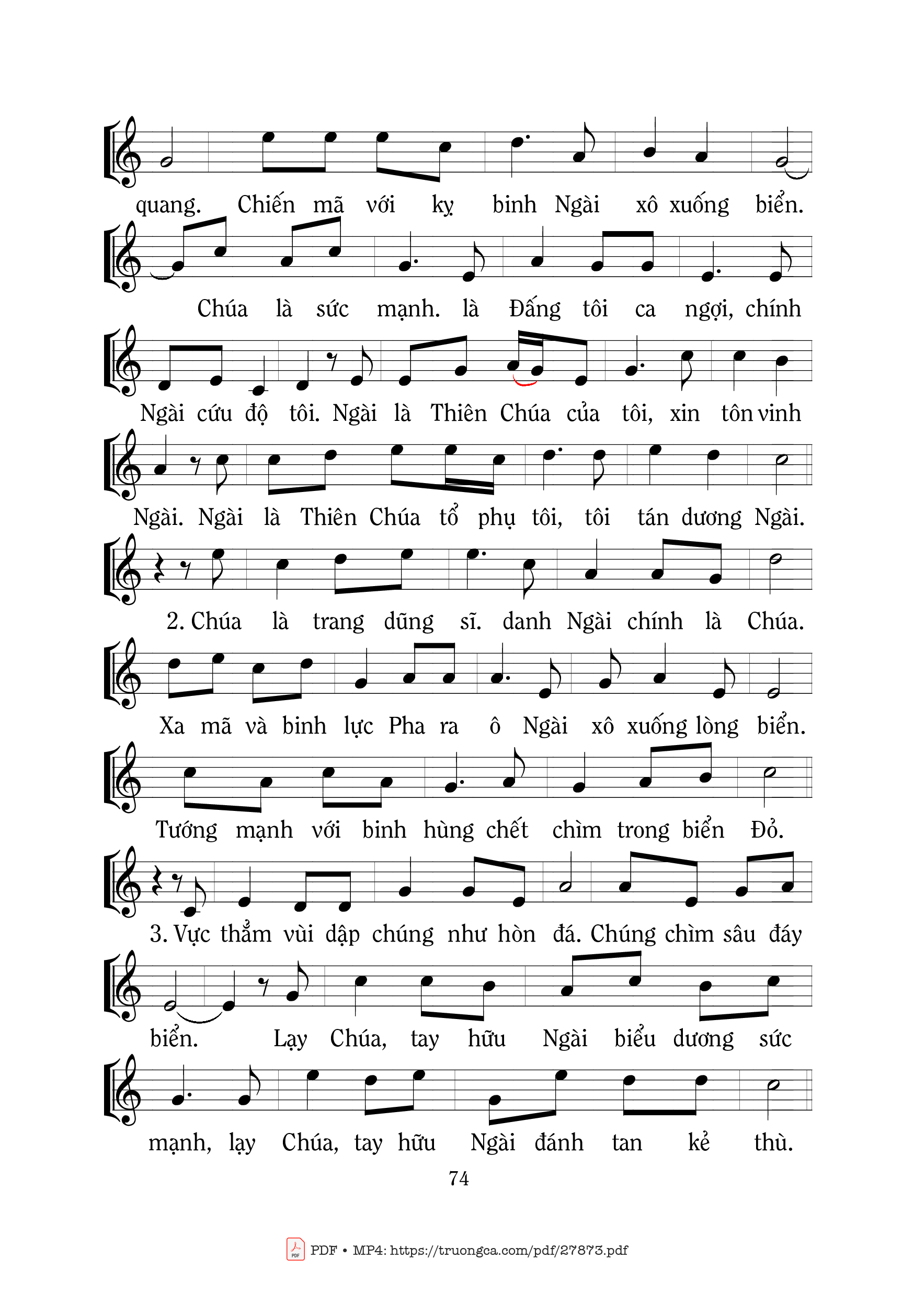Page 2 of Sheet music PDF Nào Ta Hát Mừng Chúa (Xh. 15) - Mi Trầm
