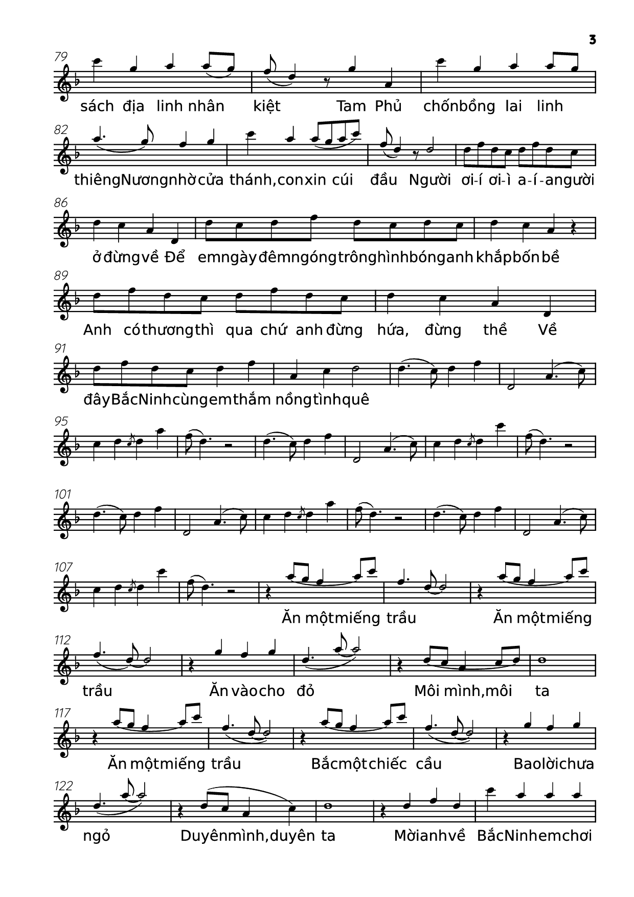 Page 3 of Sheet music PDF Bắc Bling - HG Music