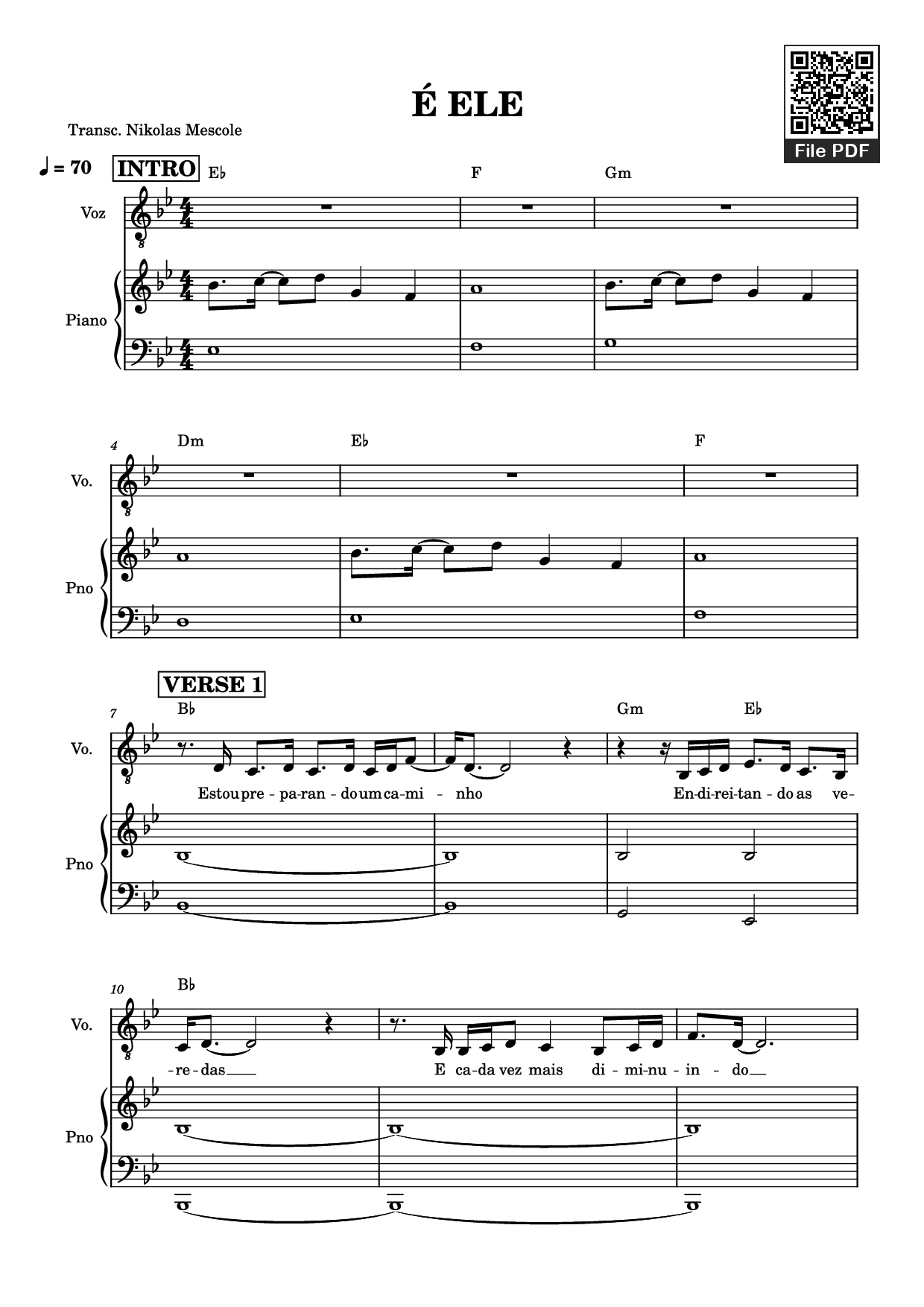 Page 1 of Sheet music PDF Piano É ELE Piano - Drops INA