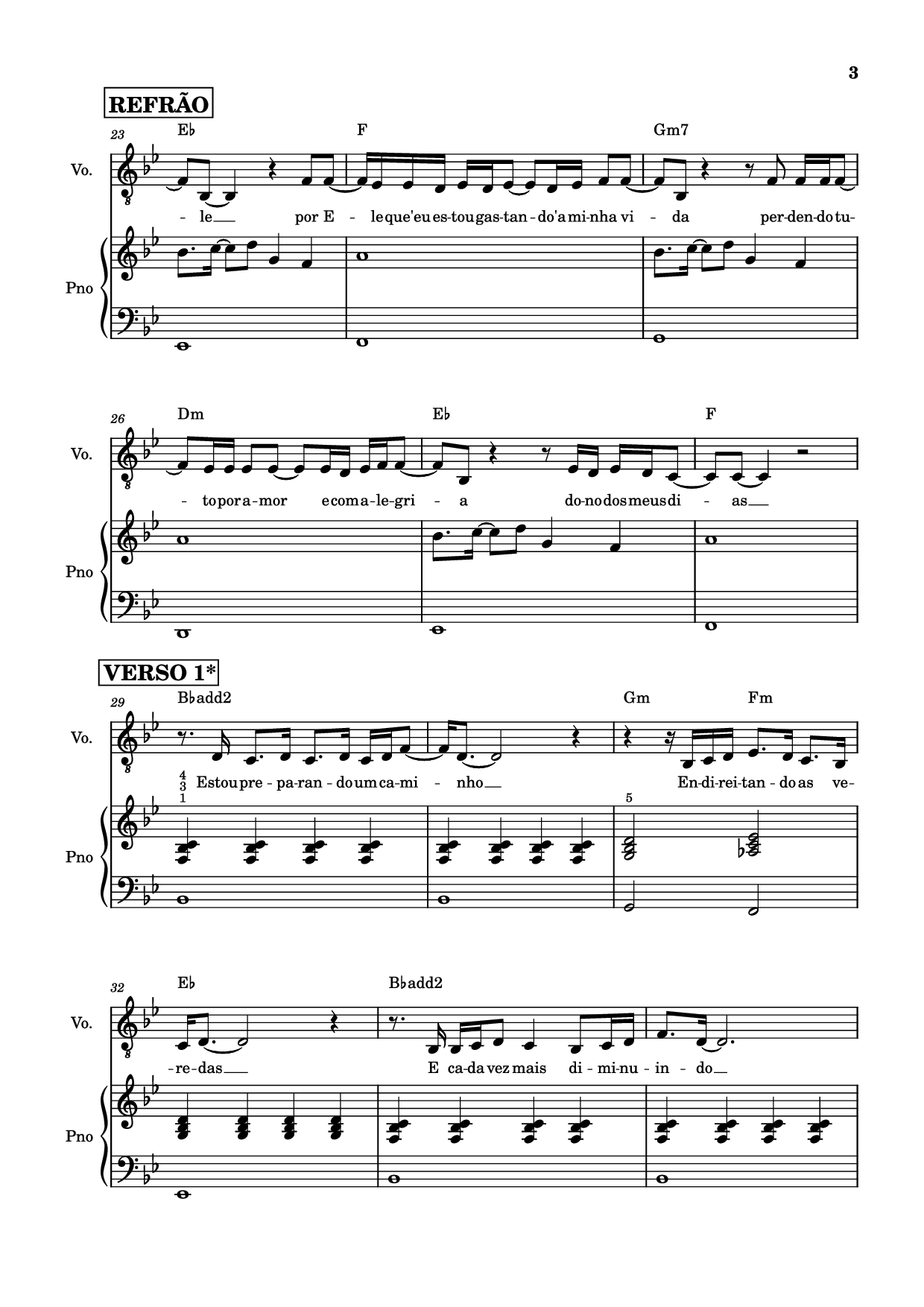 Page 3 of Sheet music PDF Piano É ELE Piano - Drops INA