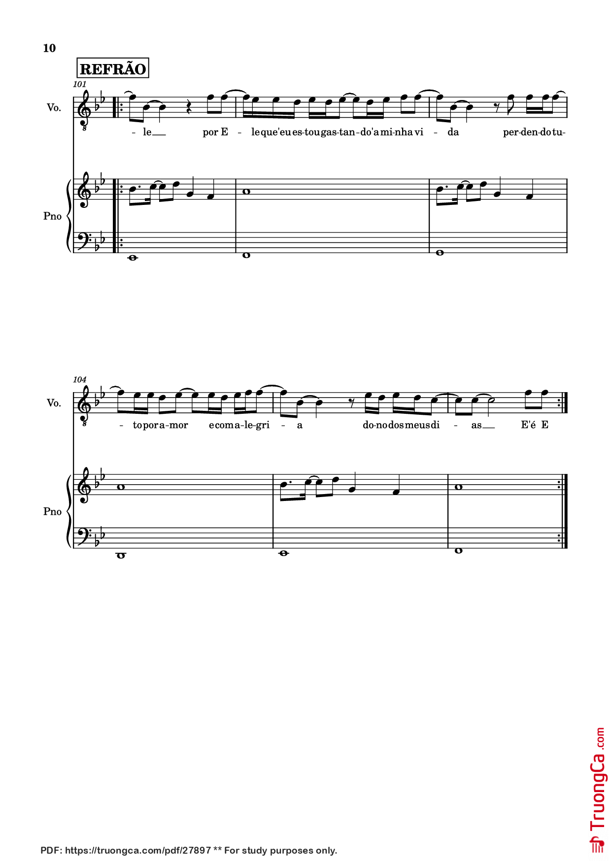 Page 10 of Sheet music PDF Piano É ELE Piano - Drops INA