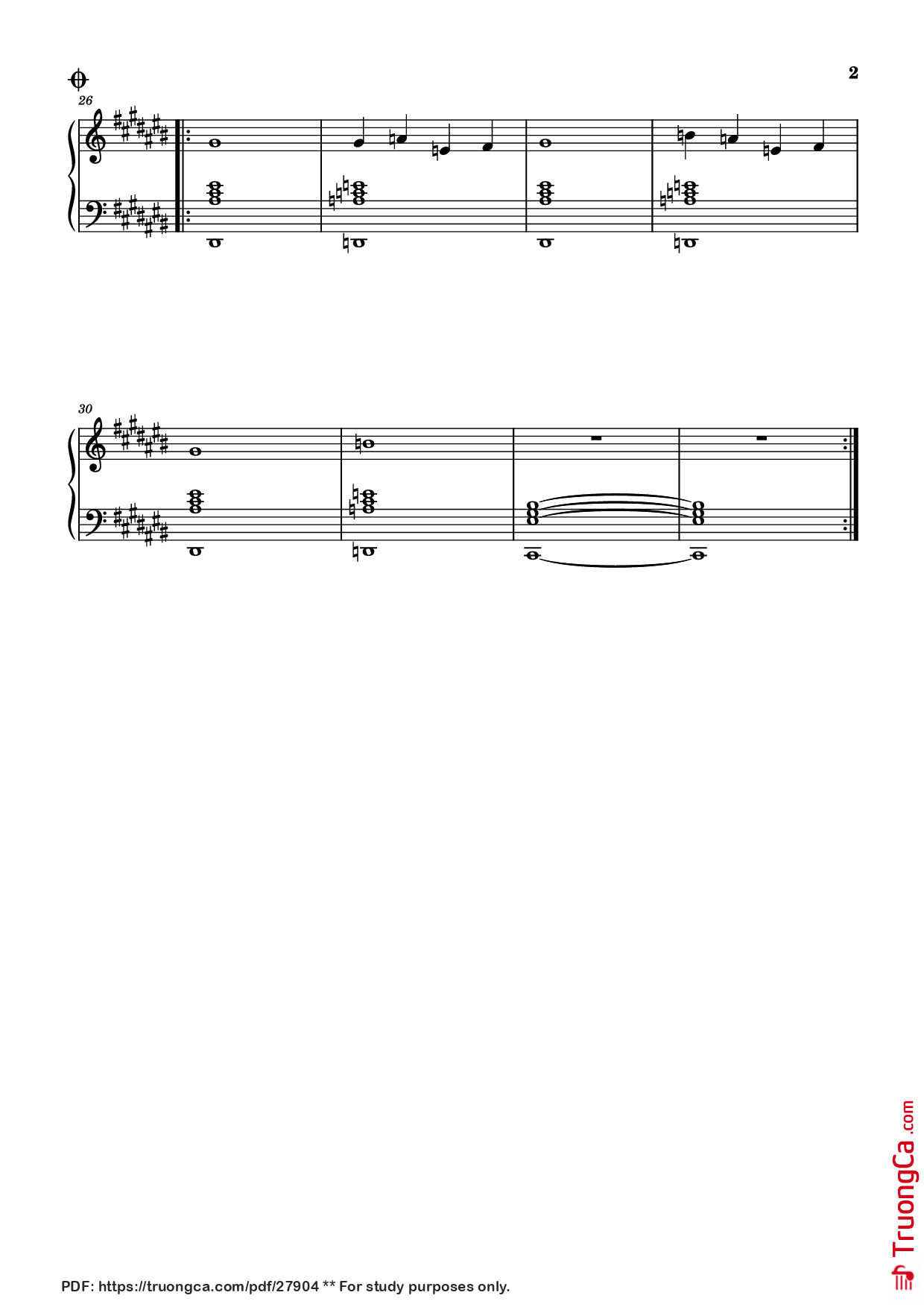 Page 2 of Sheet music PDF Piano Congratulations Piano - Undefined