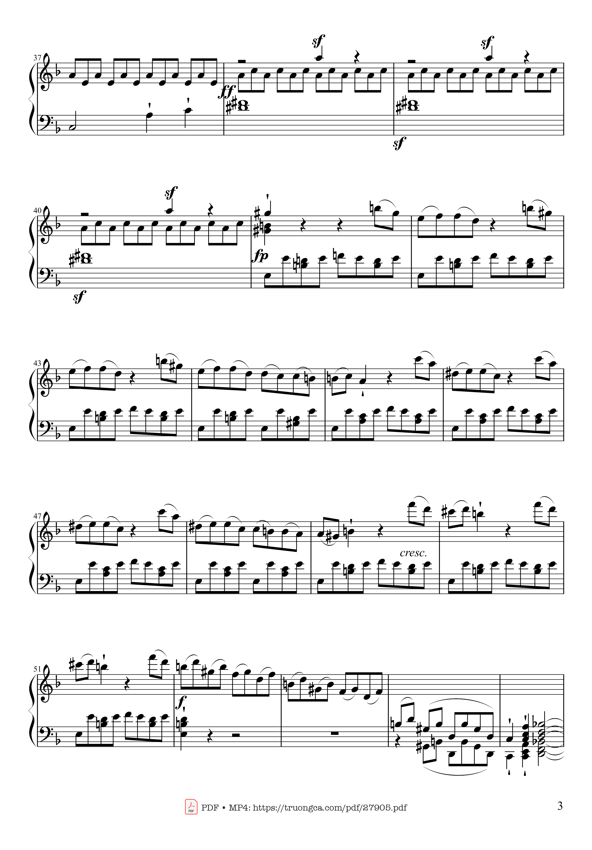 Page 3 of Sheet music PDF Piano Sonate No. 17, Tempest (1st Movement) - Ludwig van Beethoven