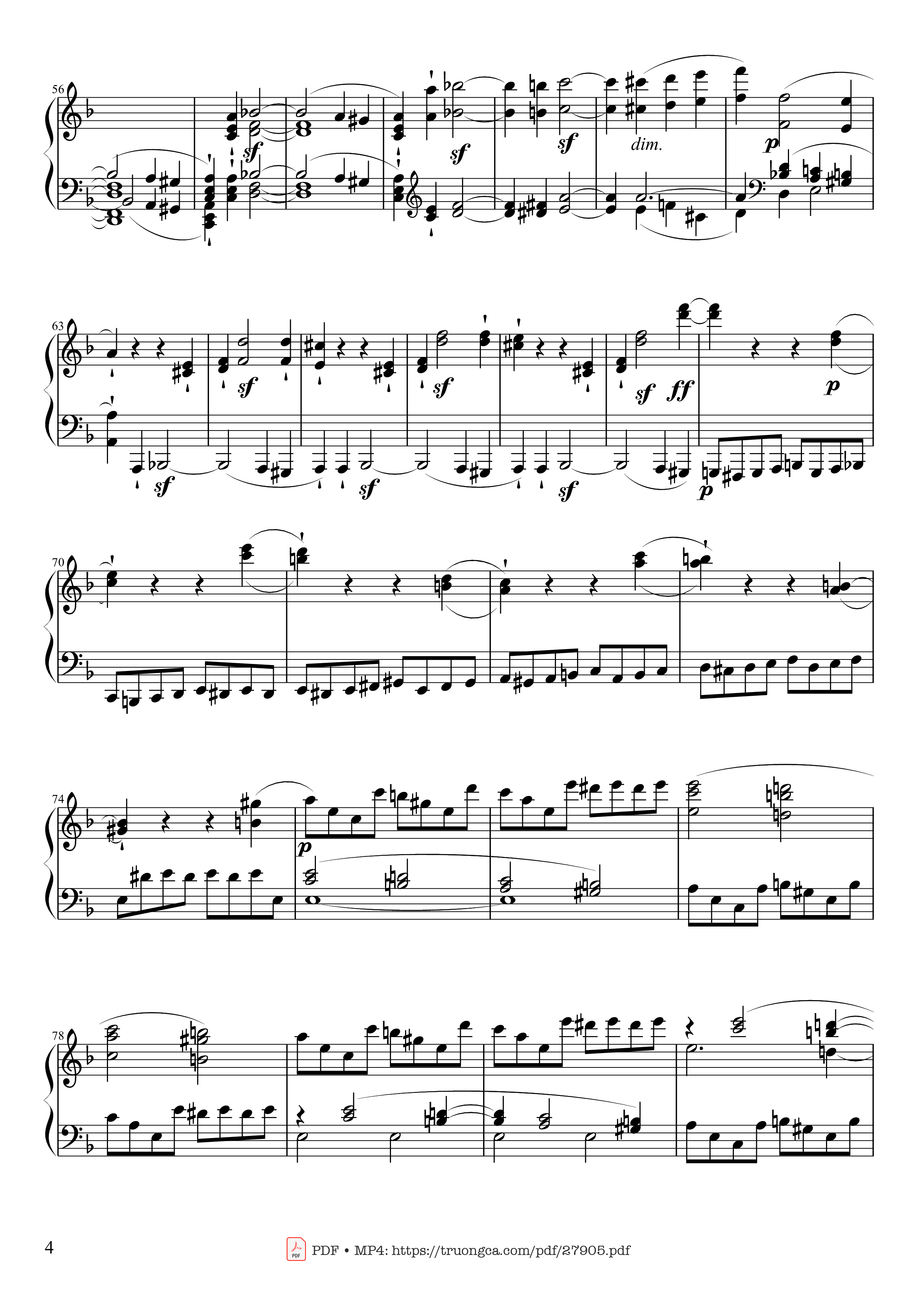 Page 4 of Sheet music PDF Piano Sonate No. 17, Tempest (1st Movement) - Ludwig van Beethoven