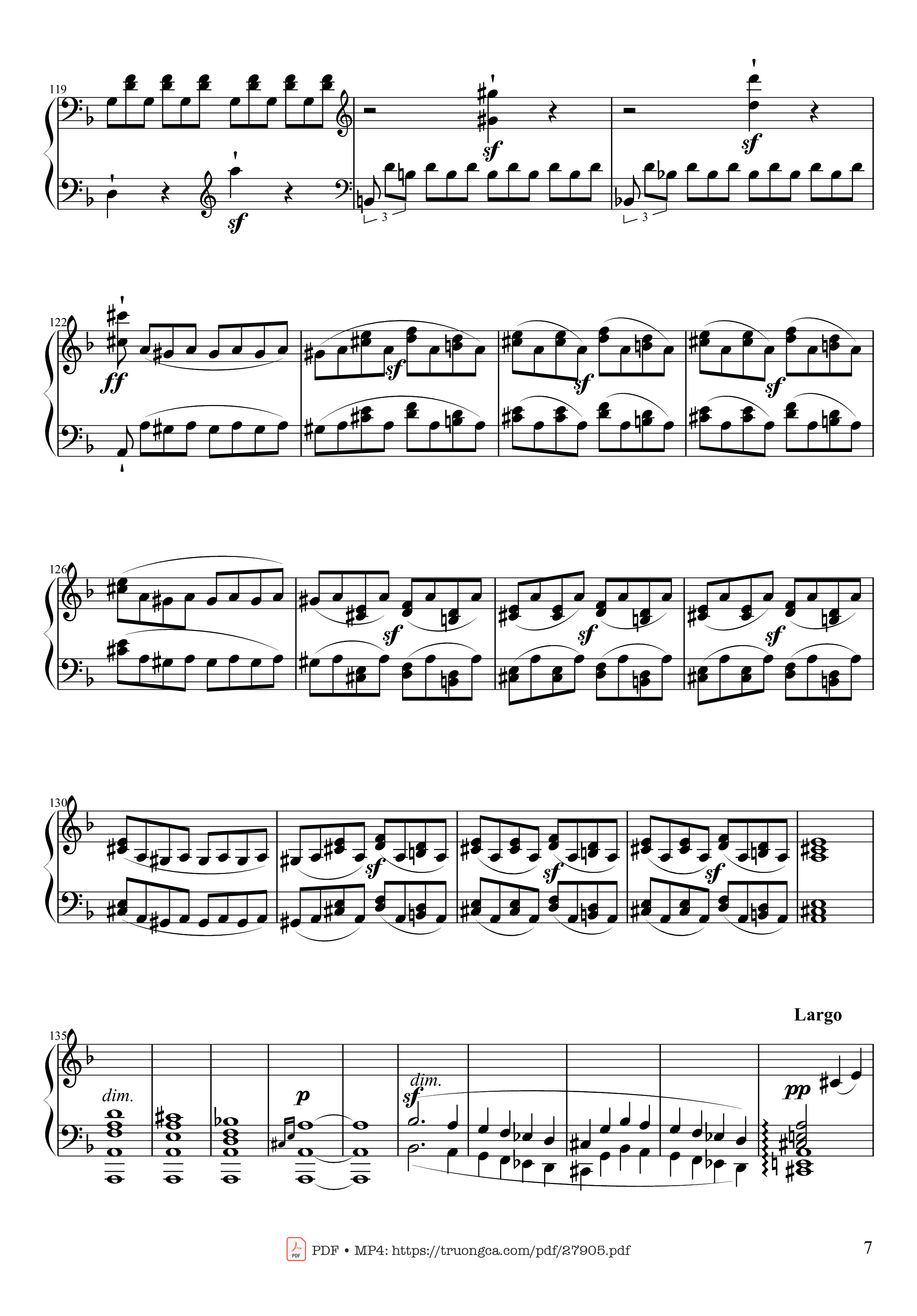 Page 7 of Sheet music PDF Piano Sonate No. 17, Tempest (1st Movement) - Ludwig van Beethoven