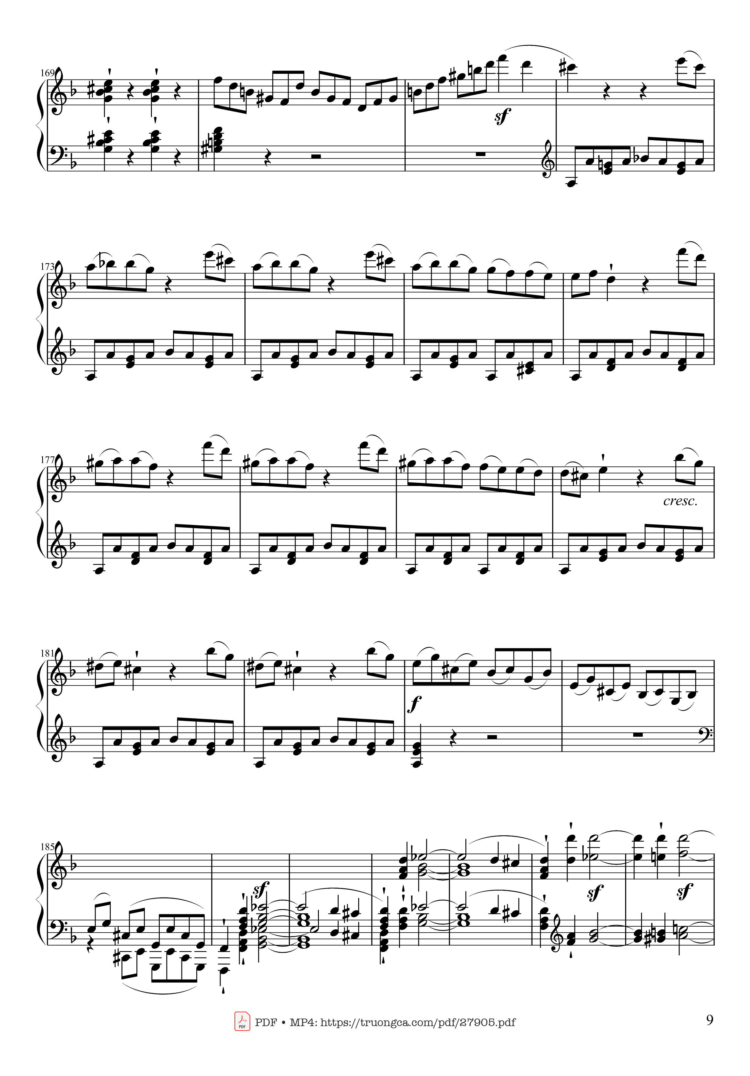 Page 9 of Sheet music PDF Piano Sonate No. 17, Tempest (1st Movement) - Ludwig van Beethoven
