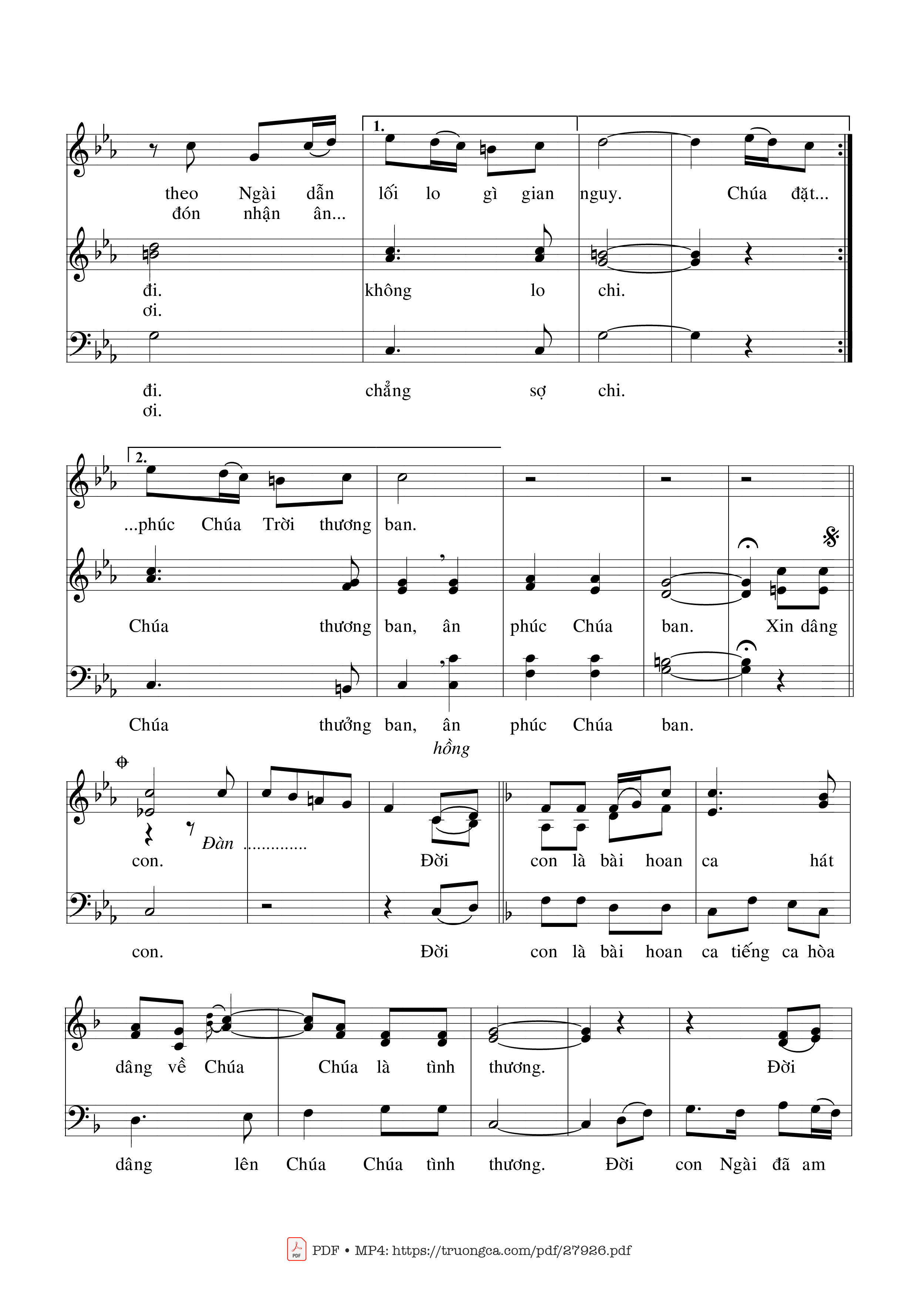 Page 3 of Sheet music PDF Hồng Ân Đời Thánh Hiến - Minh Tâm