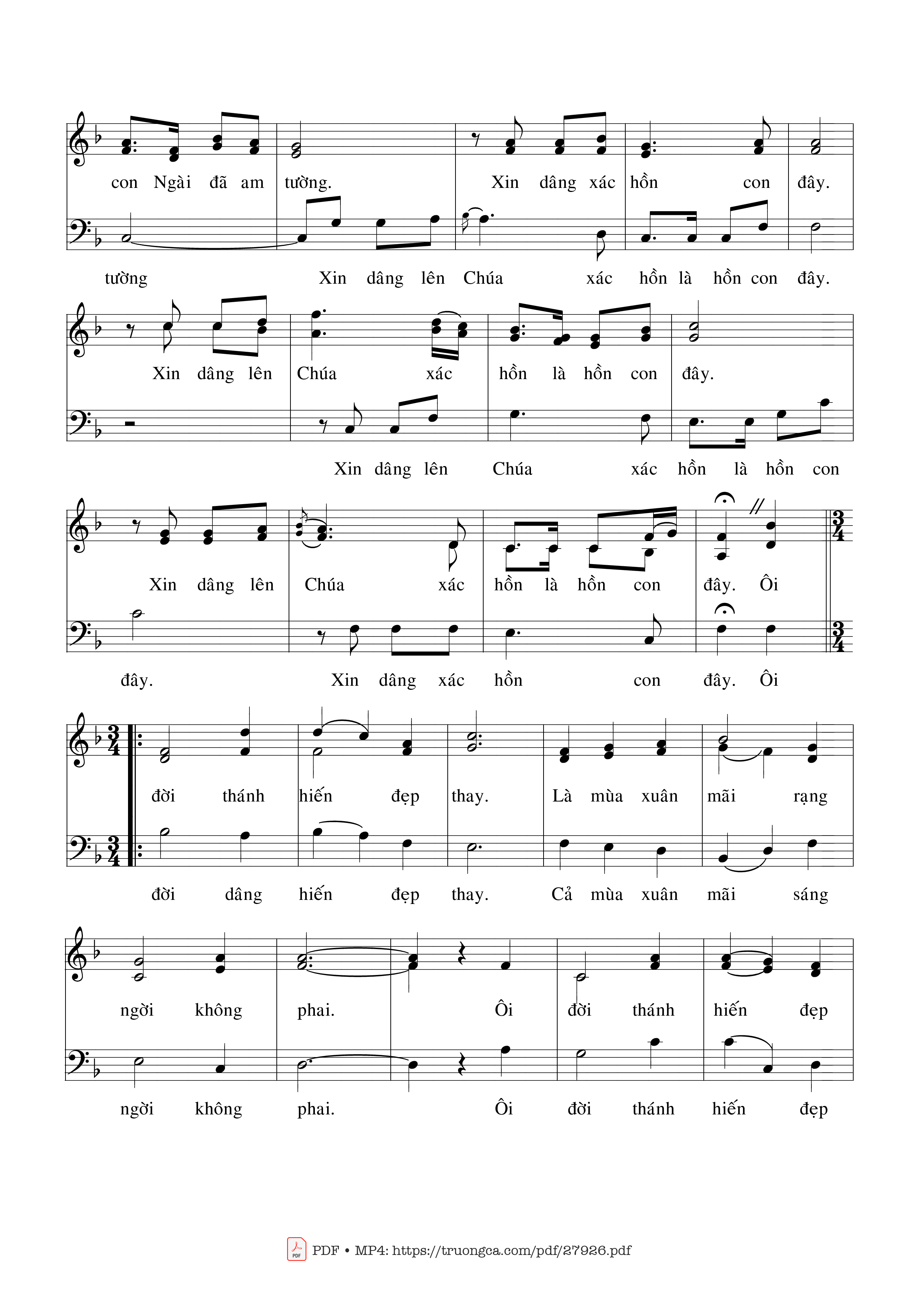 Page 4 of Sheet music PDF Hồng Ân Đời Thánh Hiến - Minh Tâm
