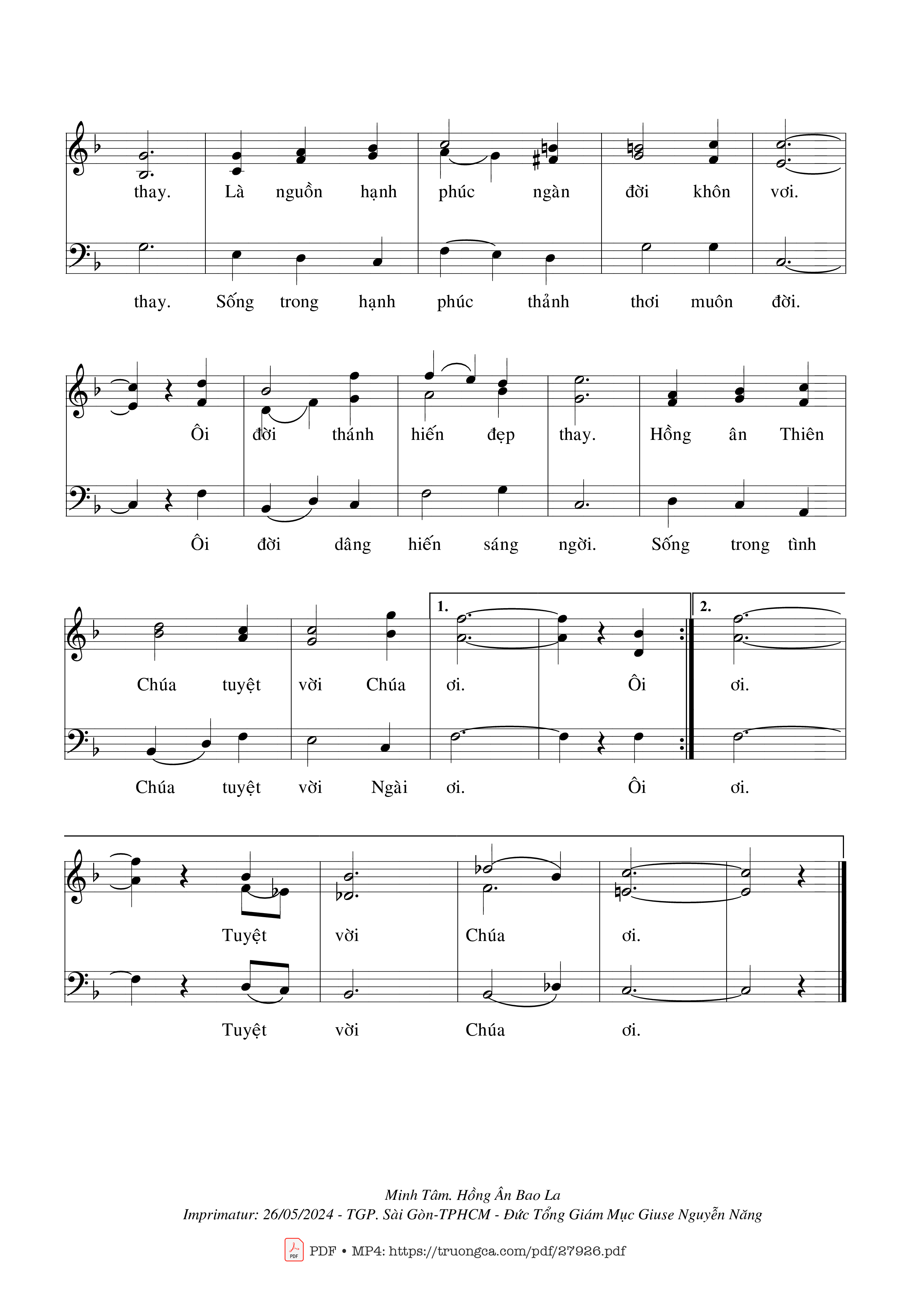Page 5 of Sheet music PDF Hồng Ân Đời Thánh Hiến - Minh Tâm