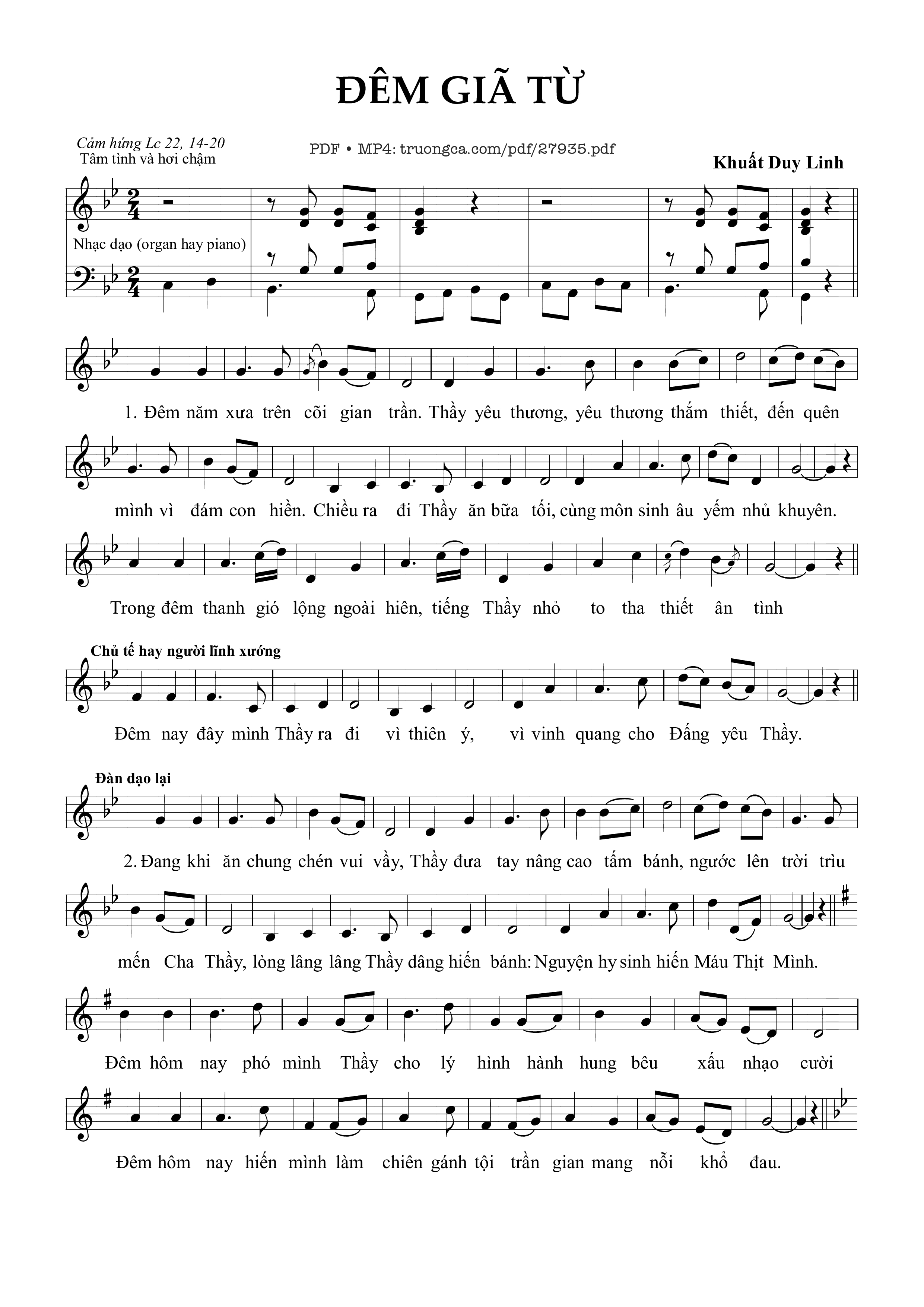 Sheet PDF of Đêm Giã Từ