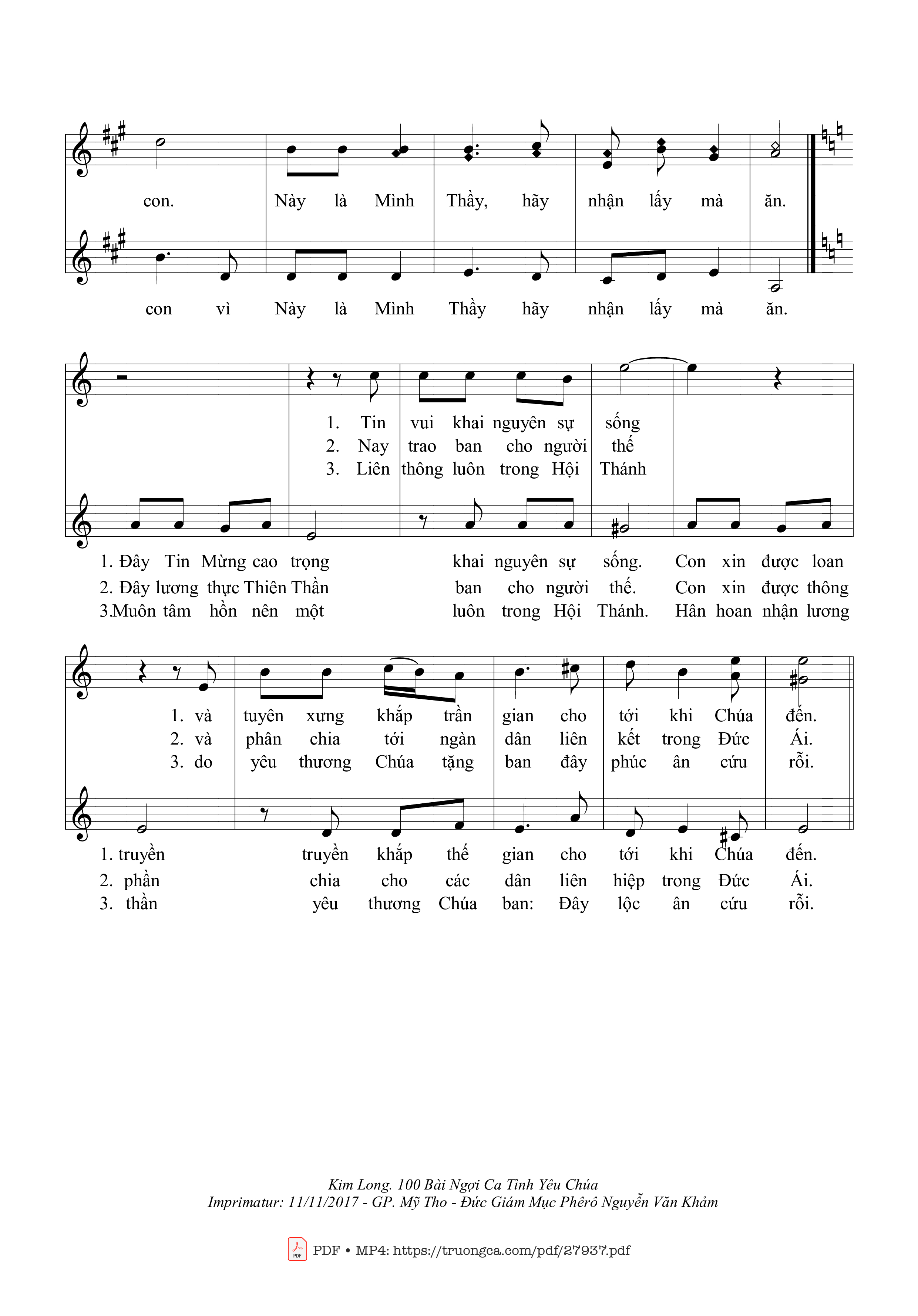 Page 2 of Sheet music PDF Này Là Mình Thầy - Kim Long