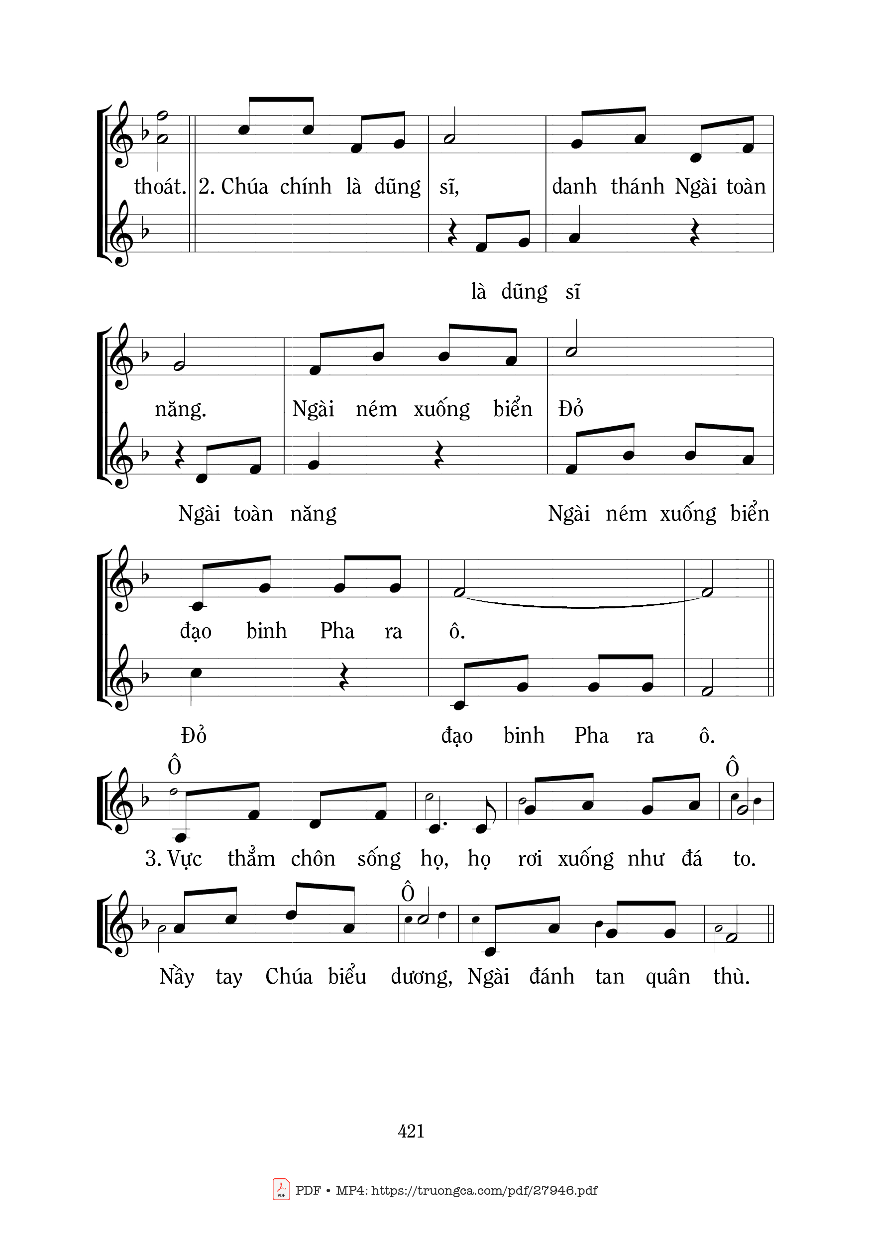 Page 2 of Sheet music PDF Ngàn Lời Tung Hô (Xh. 15) - Mi Trầm
