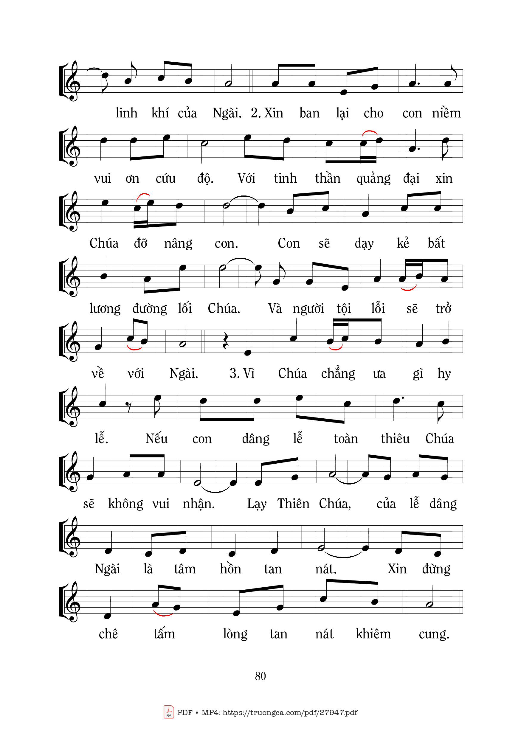 Page 2 of Sheet music PDF Thánh Vịnh 50, Ta Muốn Tình Yêu - Mi Trầm