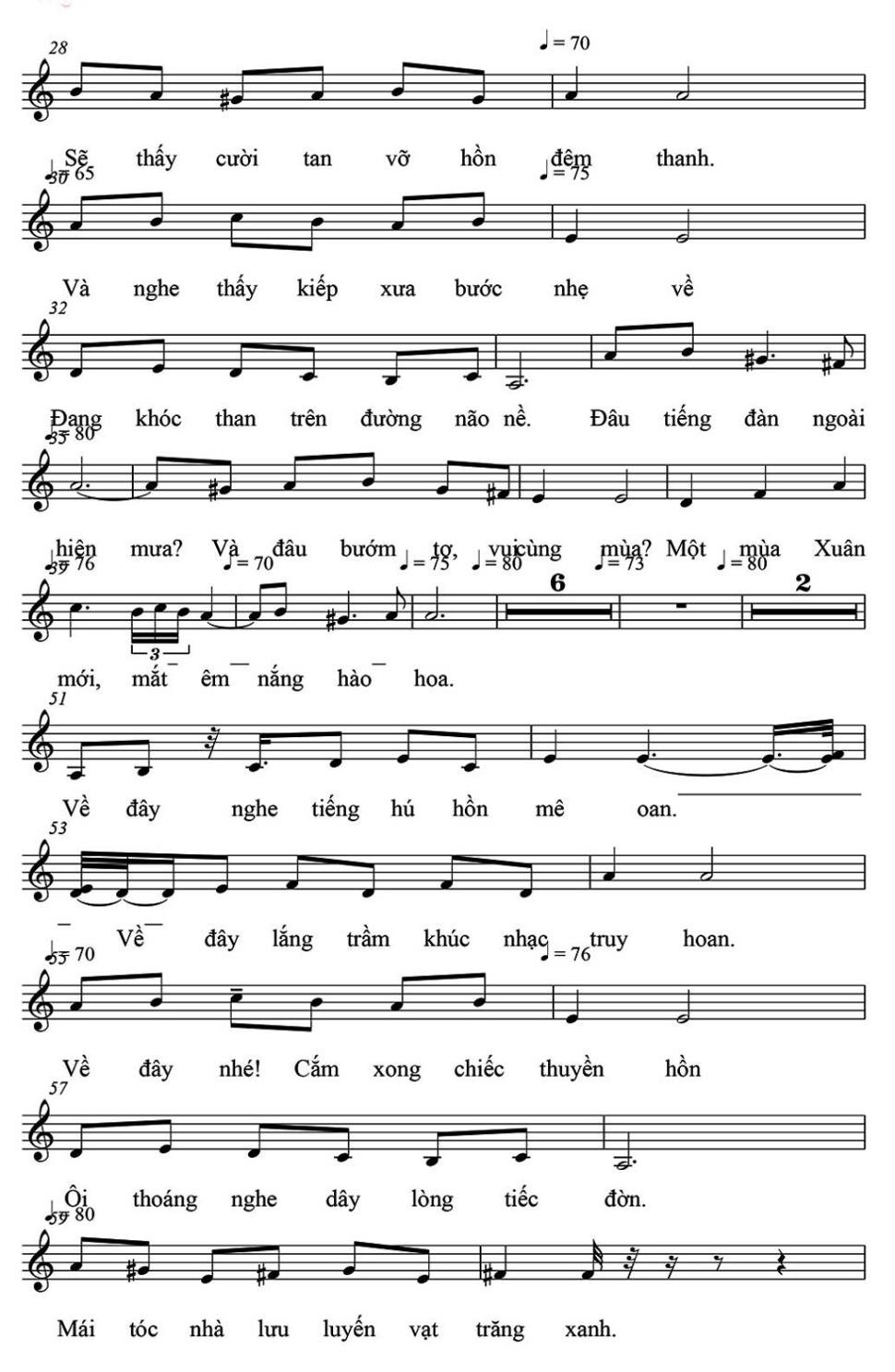 Page 2 of Sheet music PDF Trở Về Mái Nhà Xưa - Phạm Duy