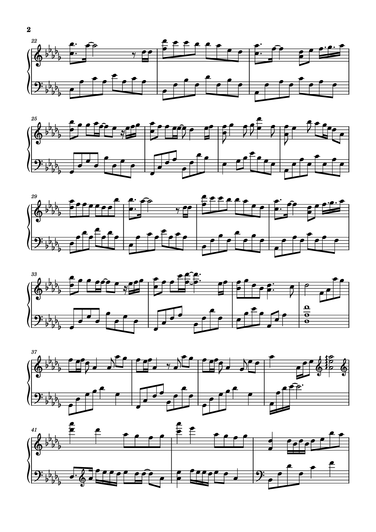 Page 2 of Sheet music PDF Piano 星河皆予你 Piano (Dành tặng anh cả dải ngân hà) - 余澈