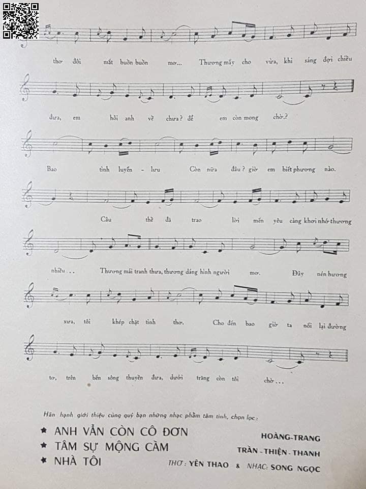 Page 3 of Sheet music PDF Hương Giang còn tôi chờ - Châu Kỳ