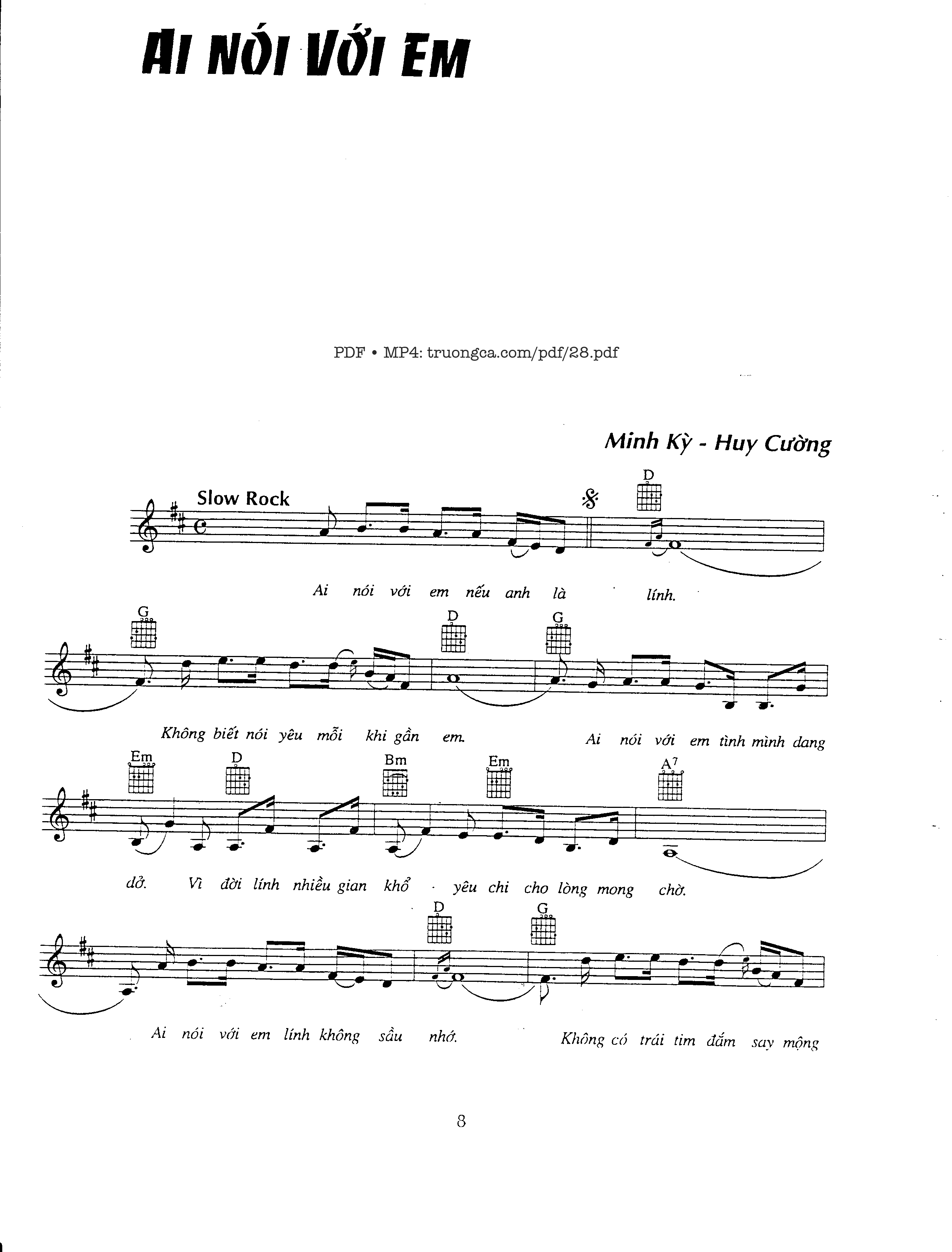 Page 9 of Sheet music PDF Ai nói với em - Minh Kỳ