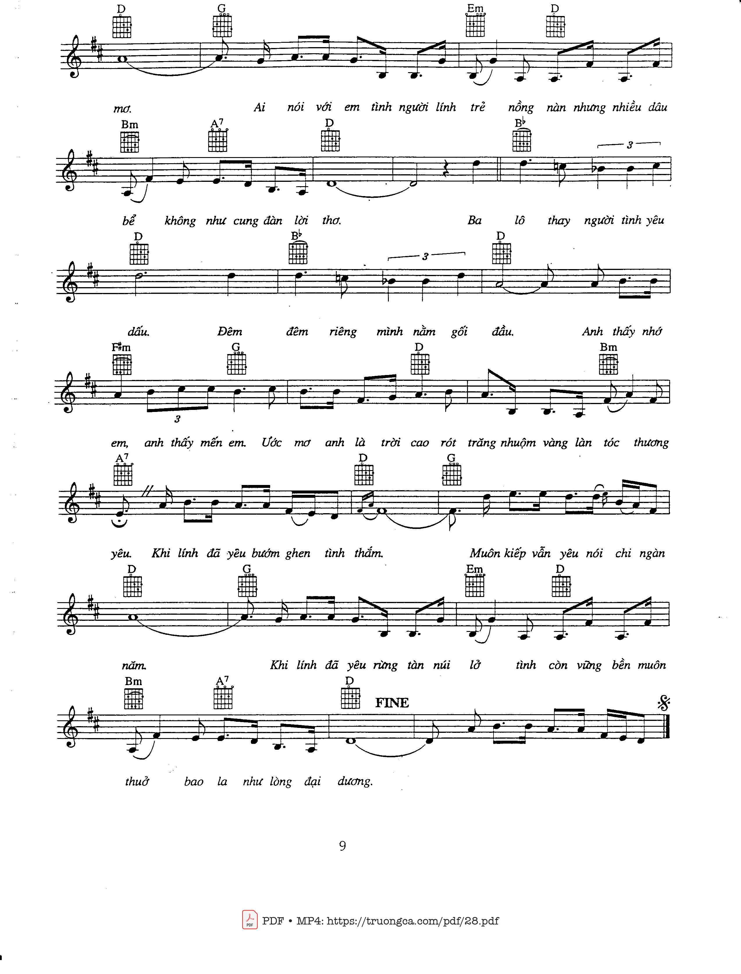 Page 10 of Sheet music PDF Ai nói với em - Minh Kỳ