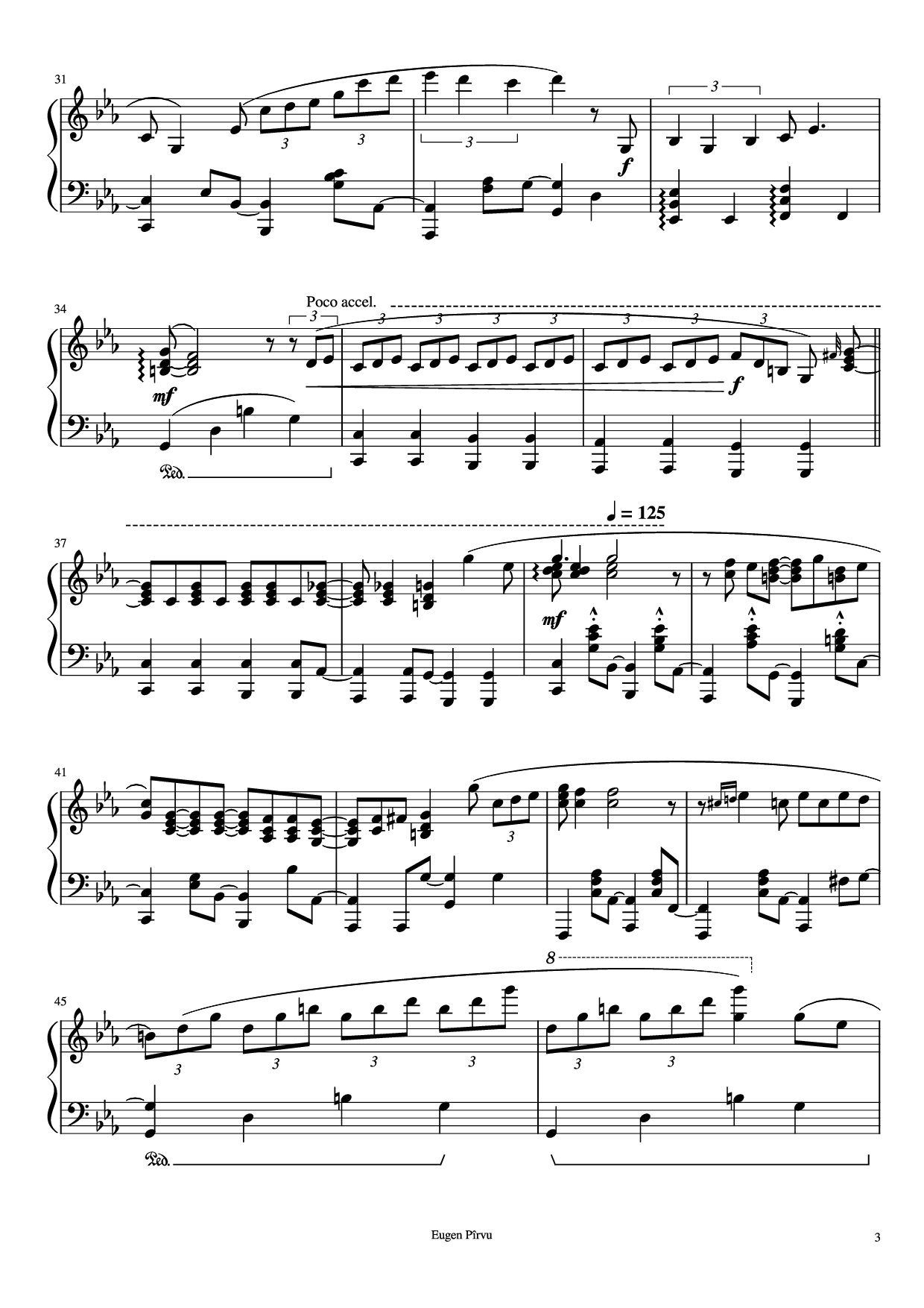 Page 3 of Sheet music PDF Piano Summertime Piano - George Gershwin
