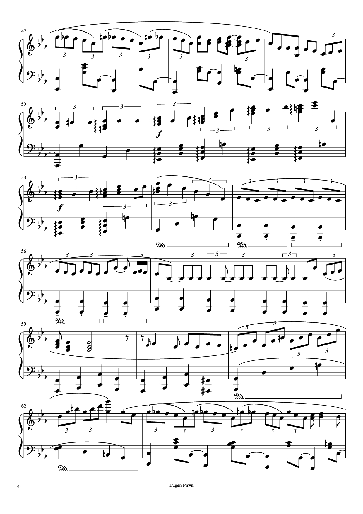Page 4 of Sheet music PDF Piano Summertime Piano - George Gershwin