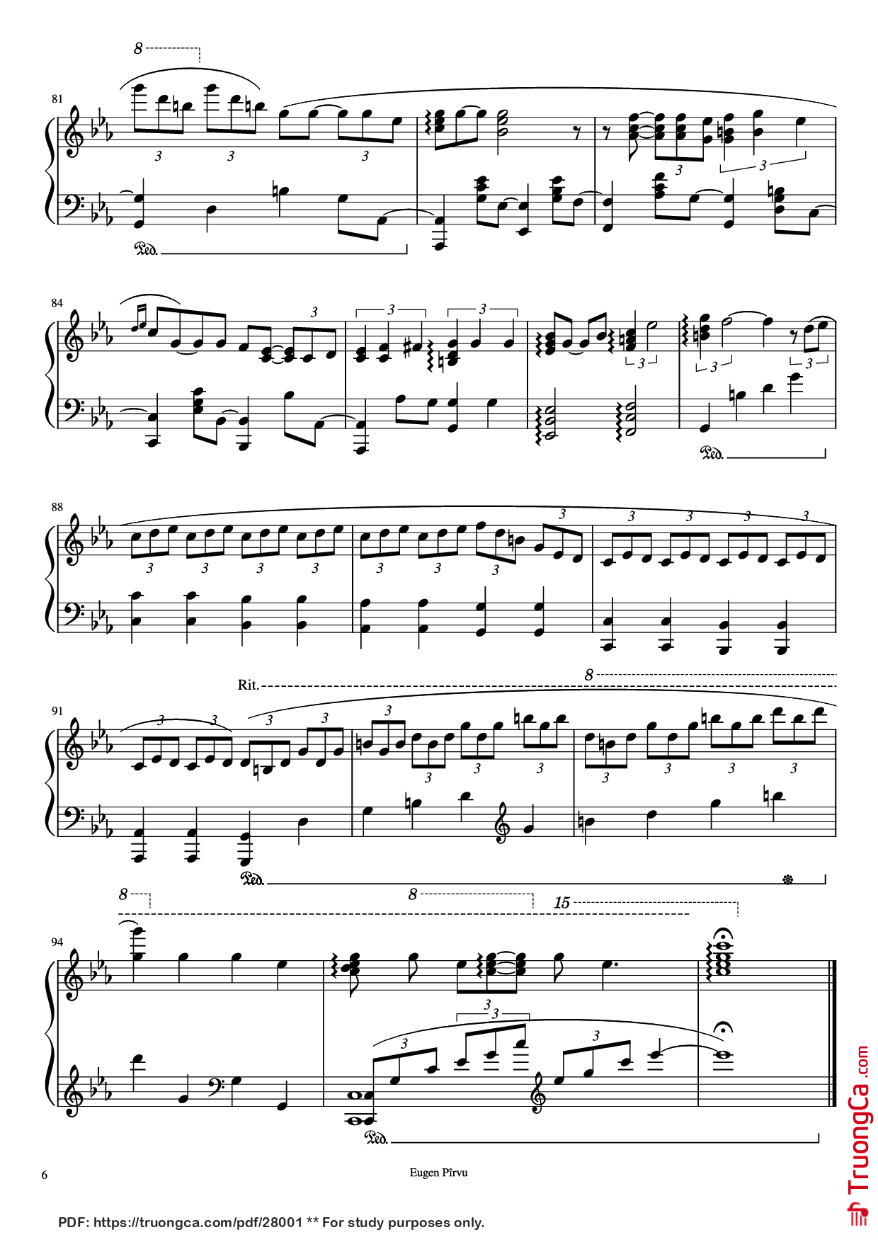 Page 6 of Sheet music PDF Piano Summertime Piano - George Gershwin