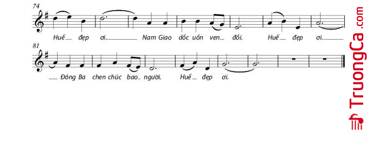 Page 2 of Sheet music PDF Thương về xứ Huế - Hoài Linh