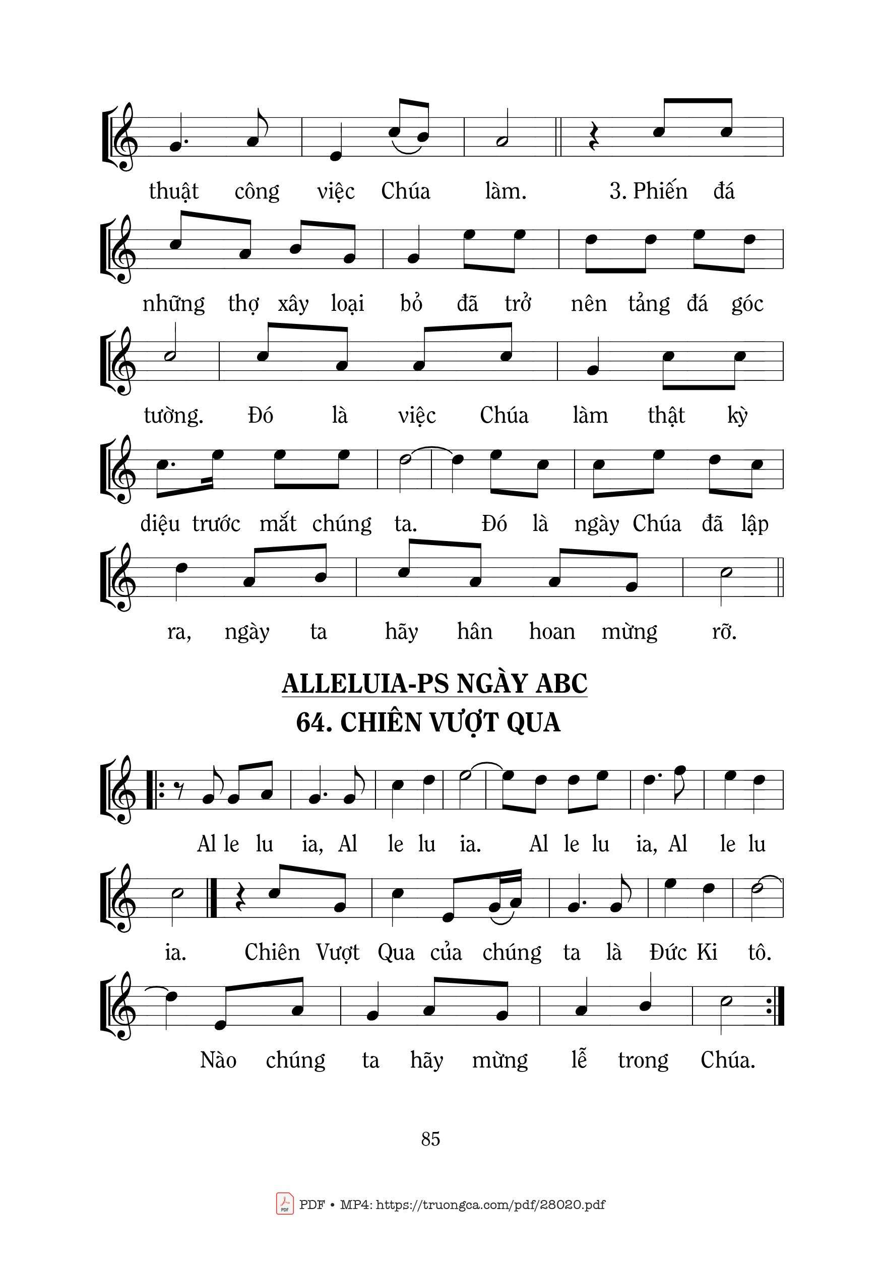 Page 2 of Sheet music PDF Thánh Vịnh 117, Chiên Vượt Qua - Mi Trầm
